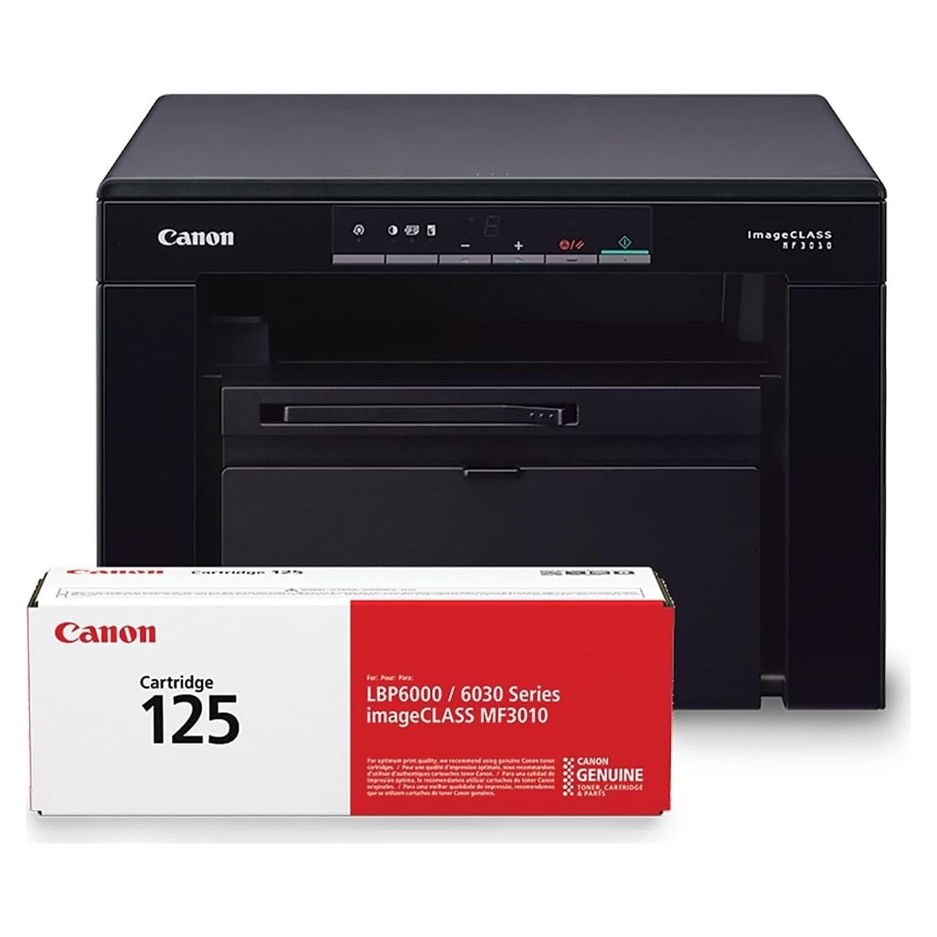 Impresora láser multifuncional Canon MF3010 VP - Escáner, Copiadora, 19 PPM