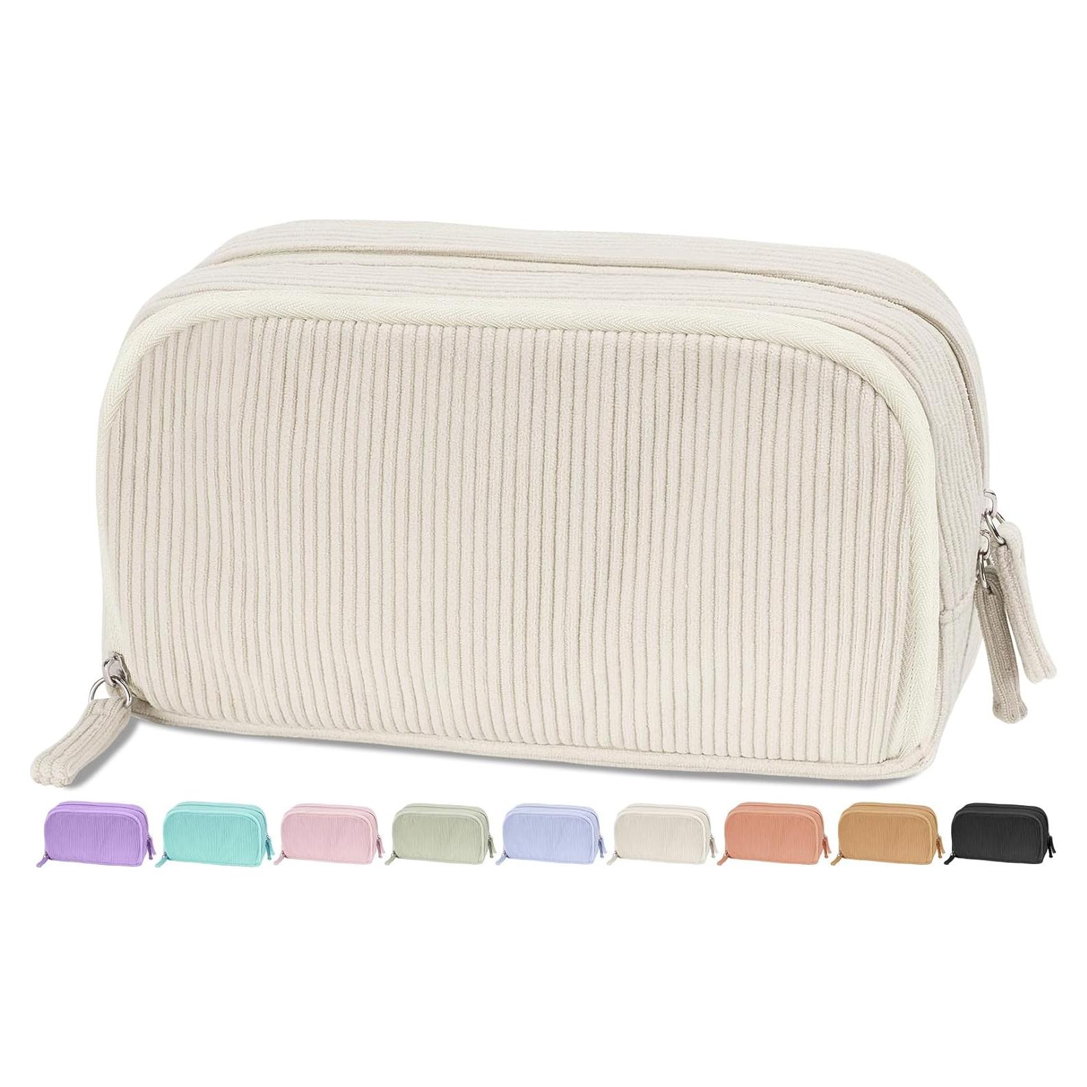 Estuche de Lápices Sooetz Beige, Gran Capacidad 22.5x11.9cm