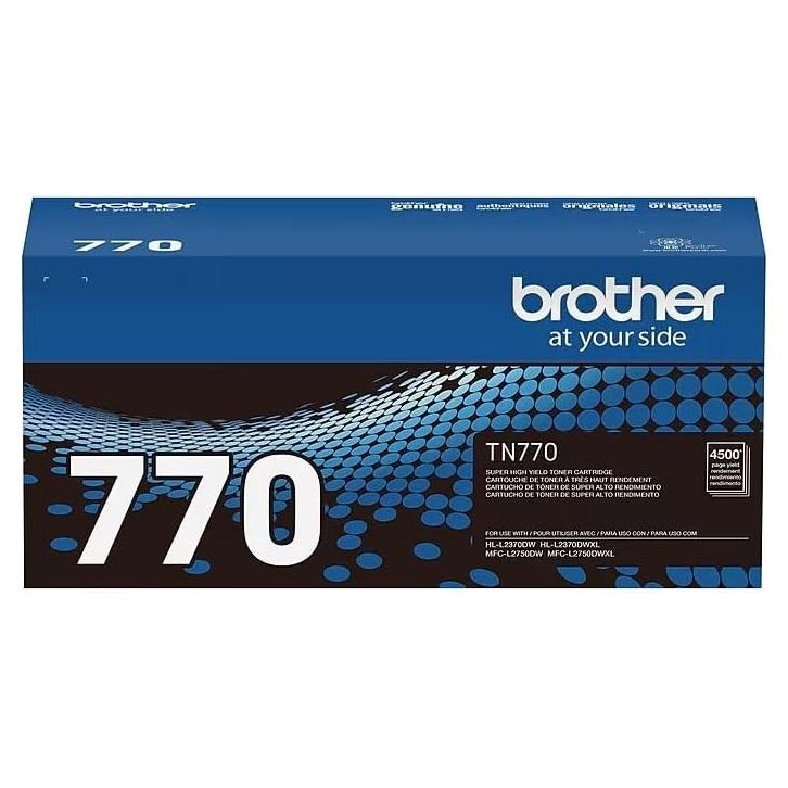 Cartucho de Tóner Negro Brother TN770 Alta Capacidad 4500 Páginas