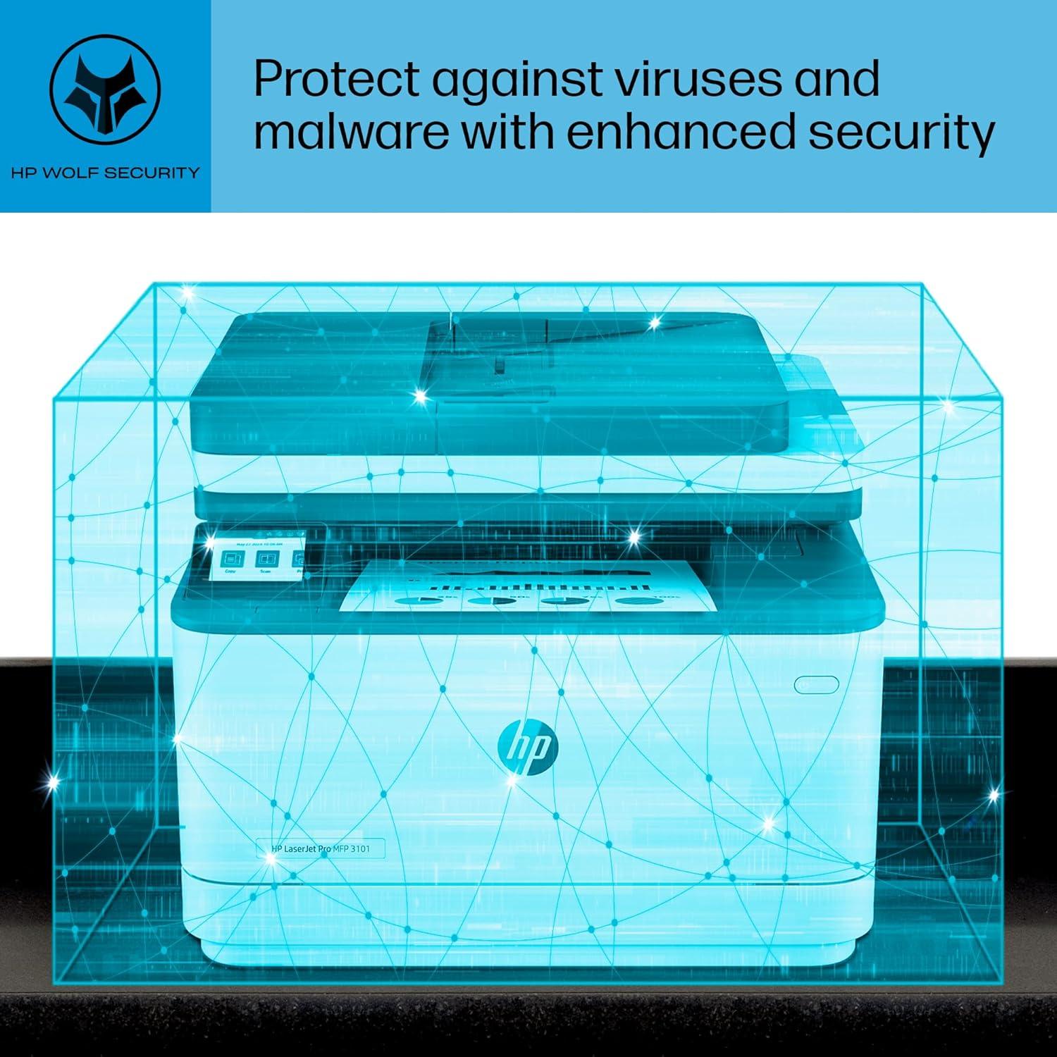 LaserJet Pro MFP 3101sdw Wireless All-in-One Laser Printer, Office Printer, Duplex, Best-for-Small Teams (9D2X4F)