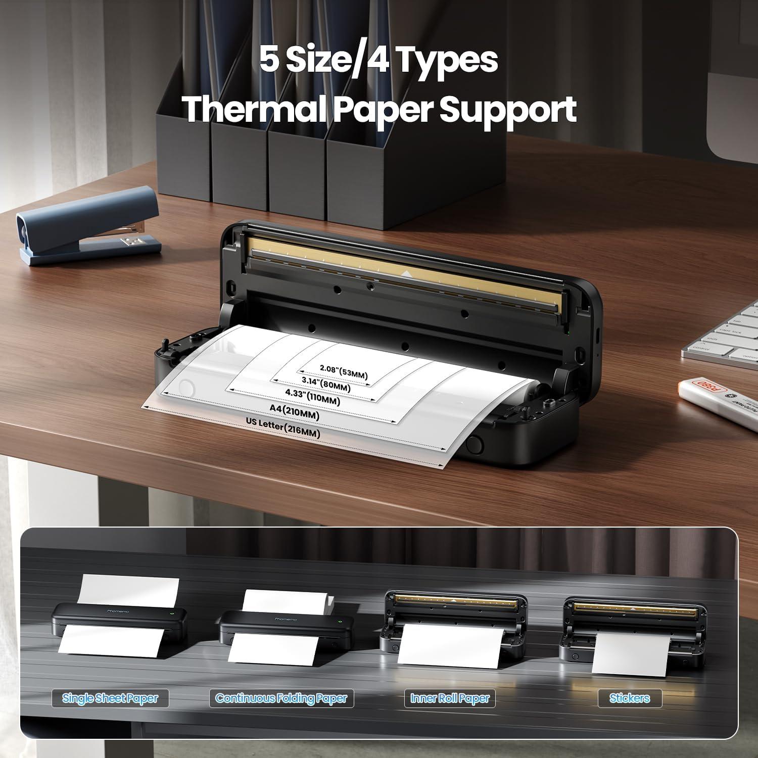 Impresora Portátil Phomemo M834 Inalámbrica Bluetooth 300 dpi