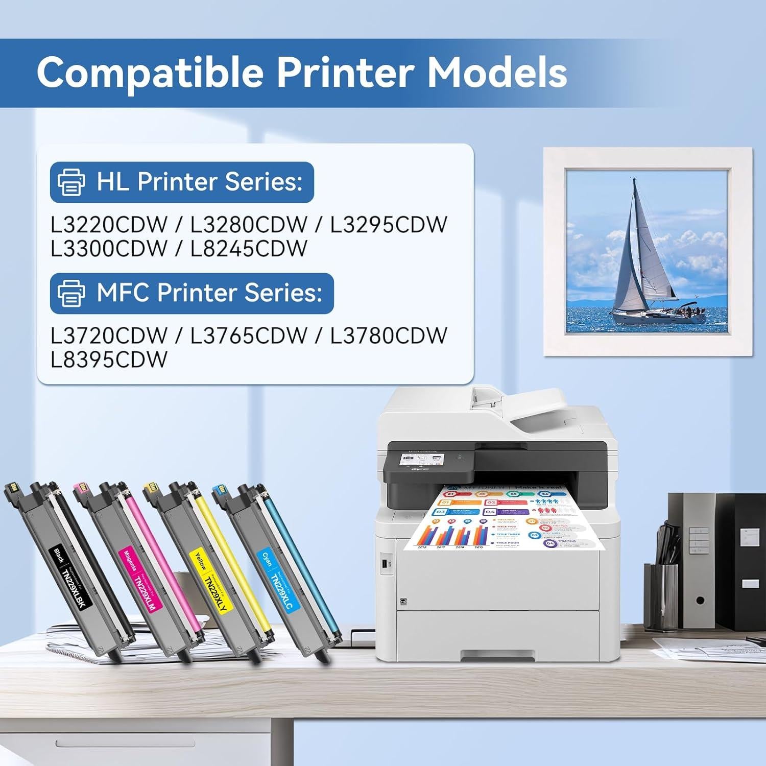 Cartucho de Tóner Compatible MYTONER TN229XL para Brother