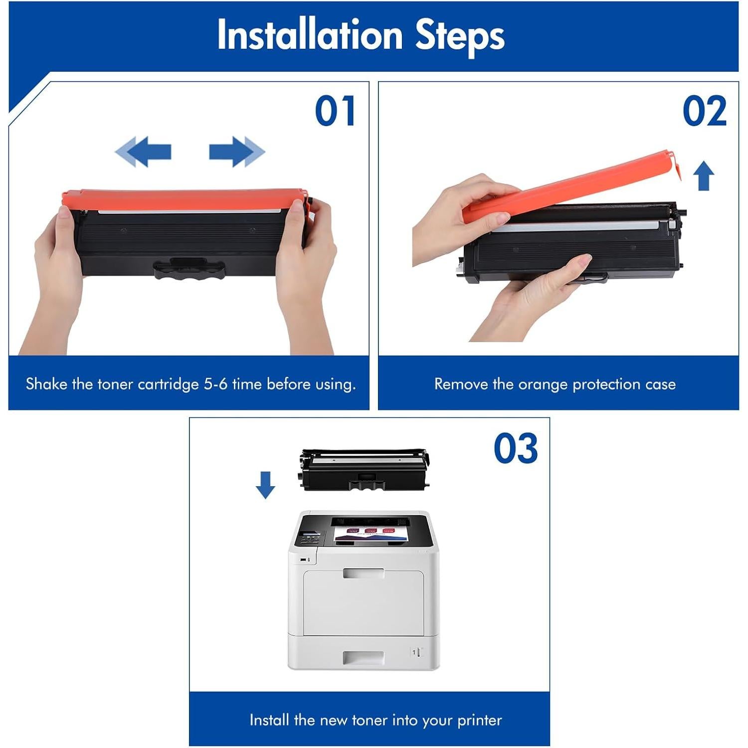 Cartuchos de Tóner TN-431 TN-433 Aceink Paquete de 4