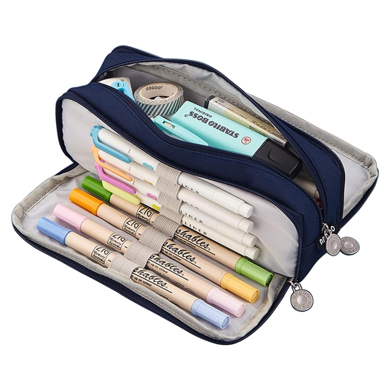 Estuche de Lápices Niesenyc Negro 21x9x5 cm Gran Capacidad