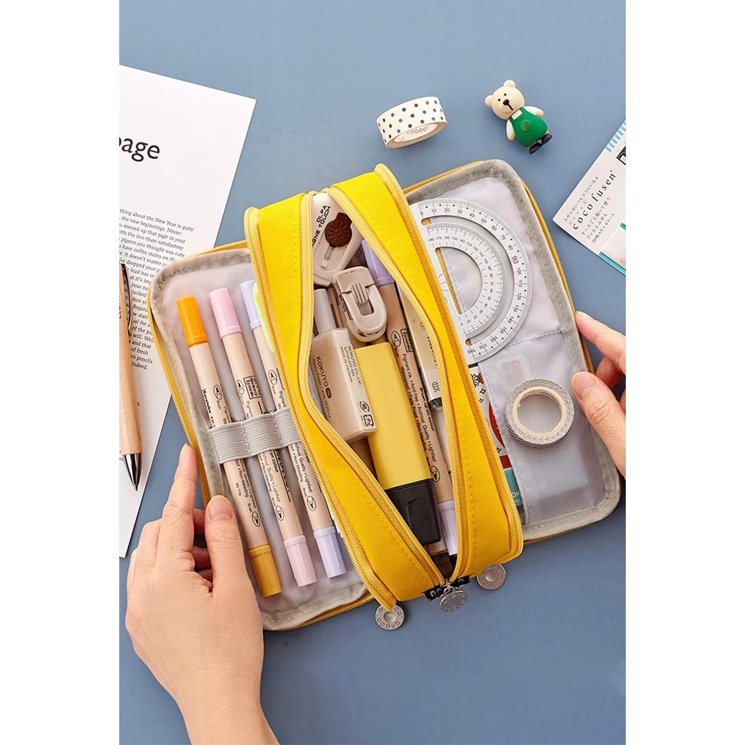 Estuche de Lápices Niesenyc Negro 21x9x5 cm Gran Capacidad