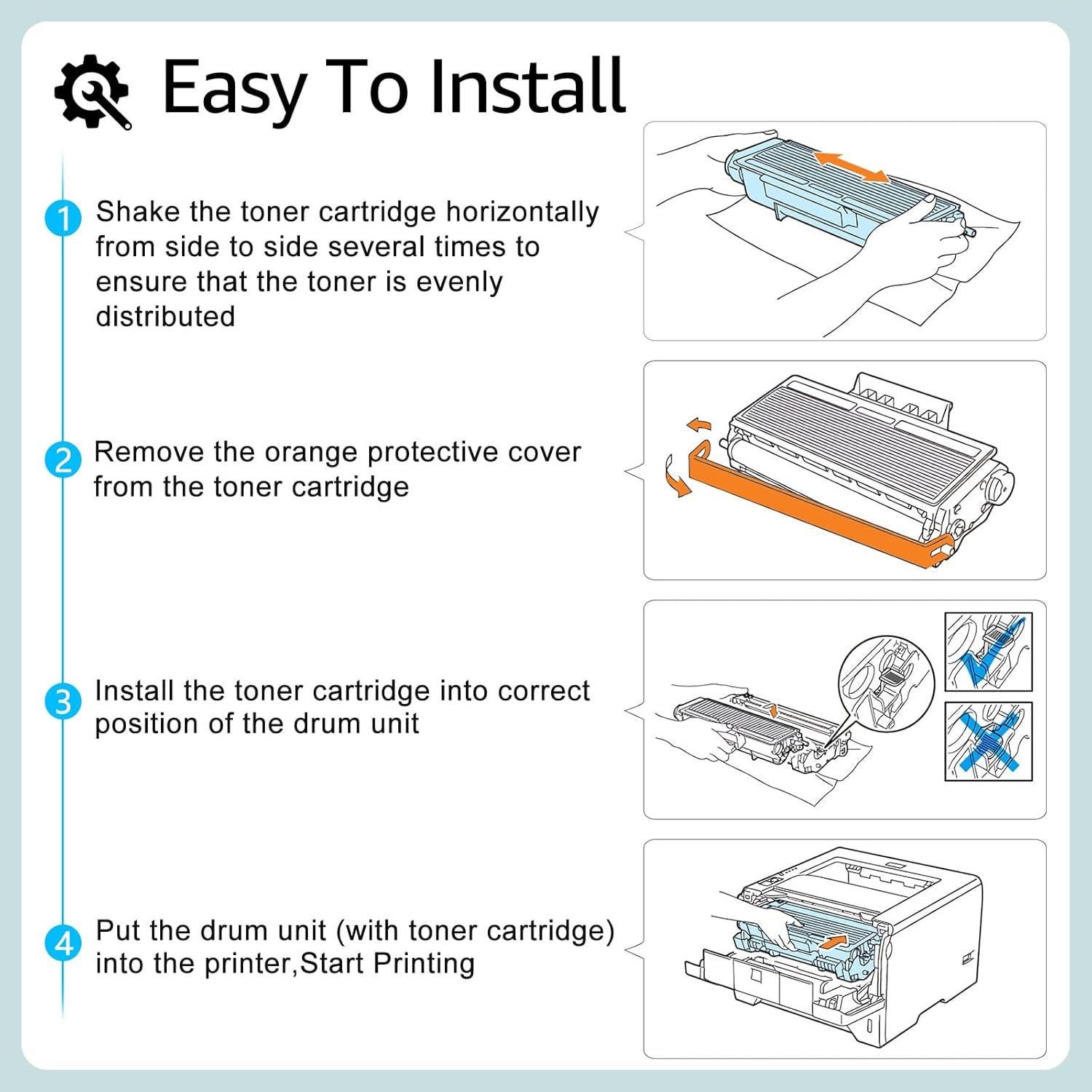 Cartucho de tóner negro GREENCYCLE TN360 compatible Brother