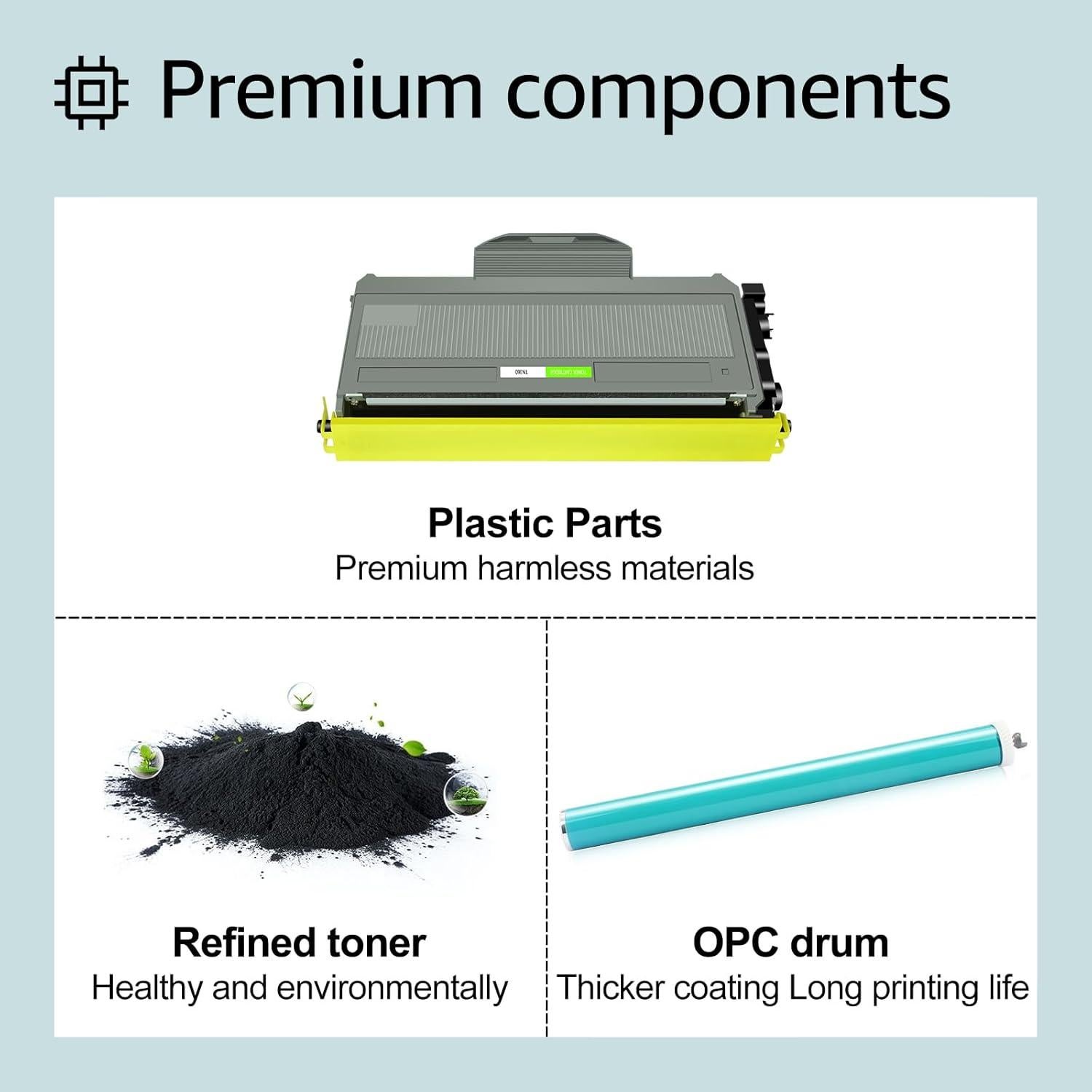 Cartucho de tóner negro GREENCYCLE TN360 compatible Brother