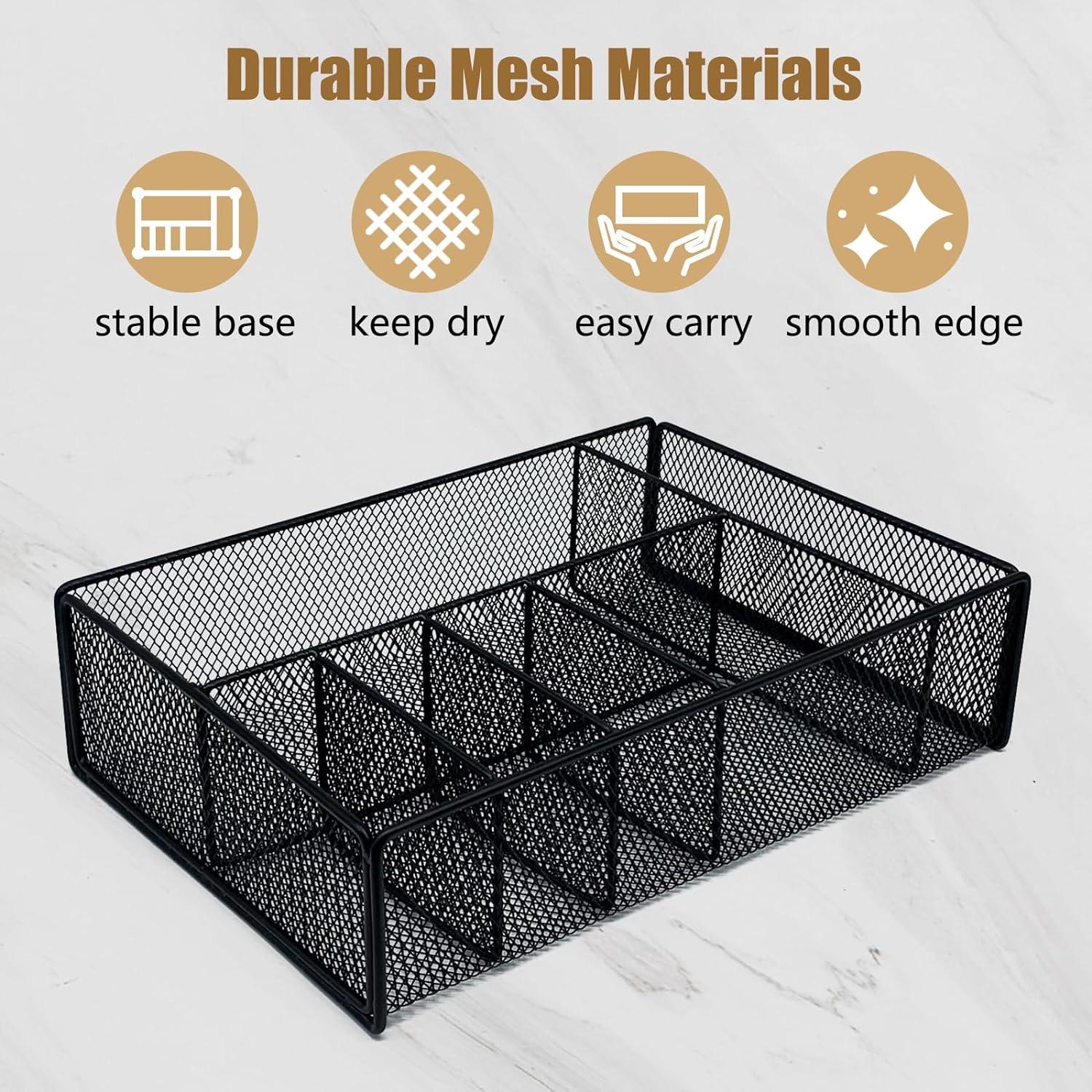 Caddy de Utensilios DysanVica Negro - Soporte de Platos de Papel