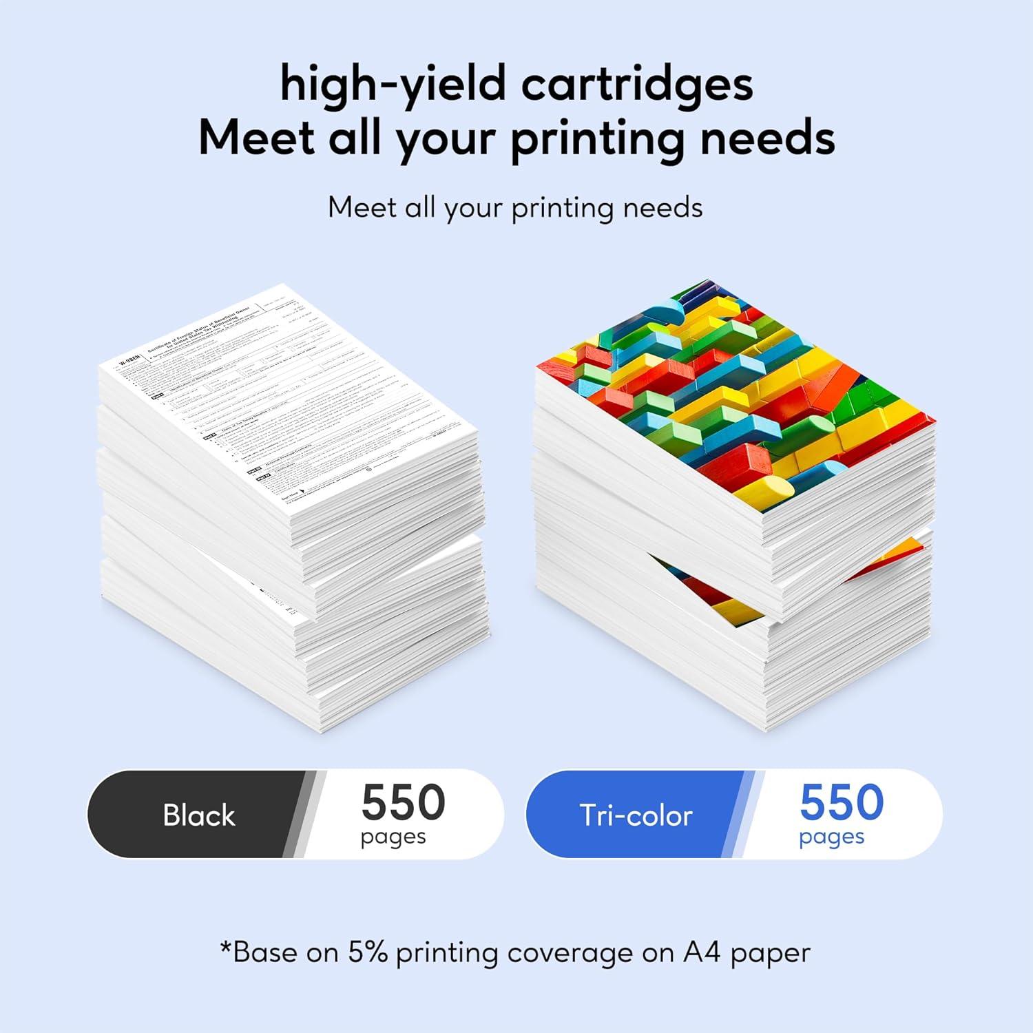 LC203XL LC201 Ink Cartridges Compatible for Brother LC203 LC201 High Yield Work with Brother MFC-J480DW MFC-J880DW MFC-J4420DW MFC-J680DW Printer (BK/CMY, 4 Pack)