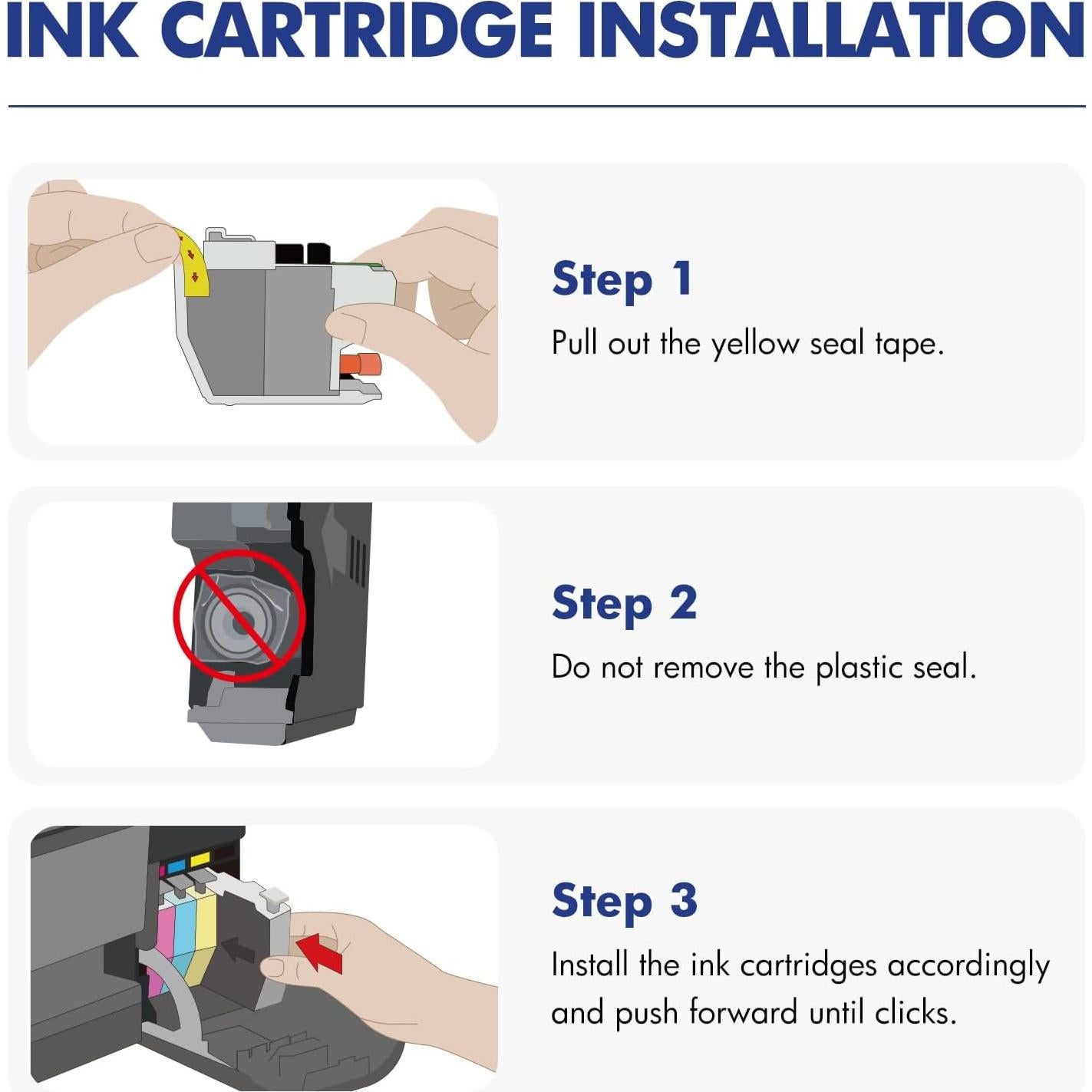 Cartuchos de tinta LC401XL para impresora Brother - Paquete de 4