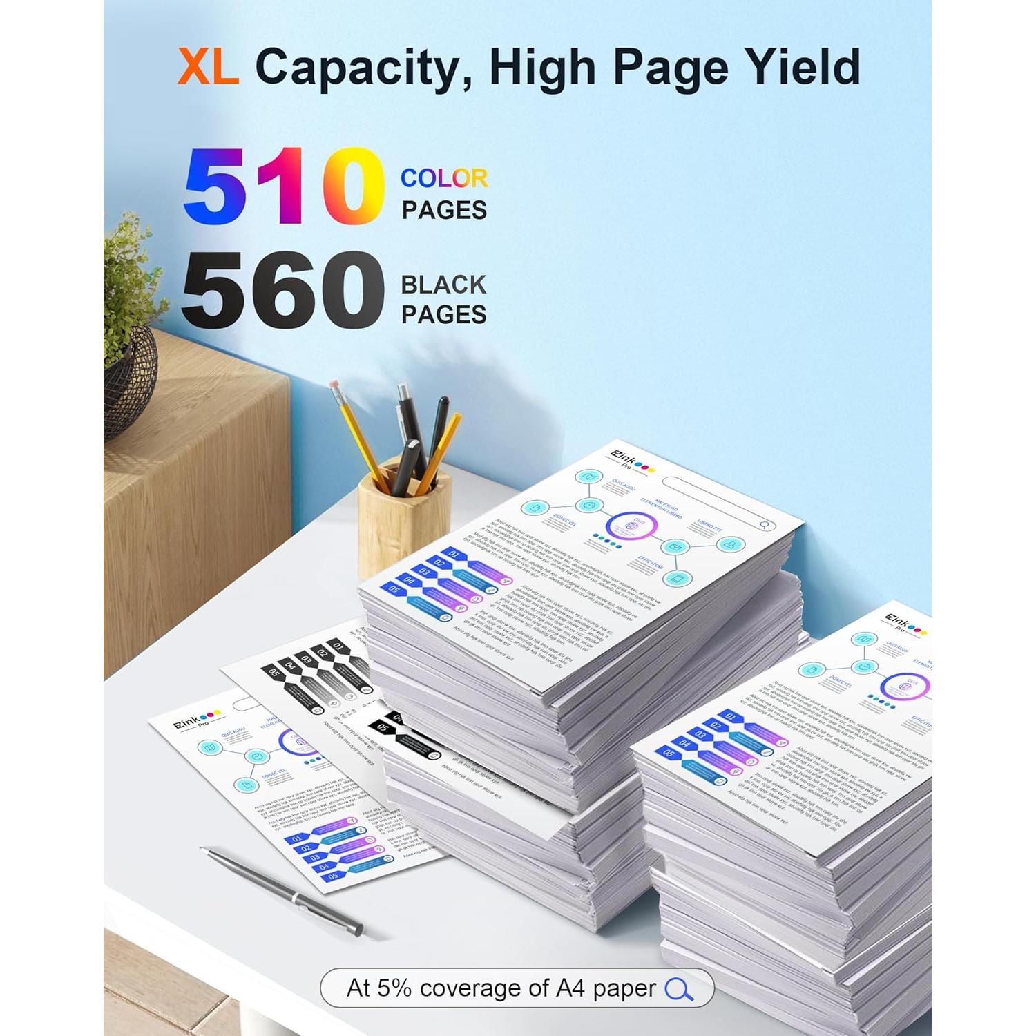 Cartuchos de tinta E-Z Ink Pro LC401XL para Brother - 4 Pack