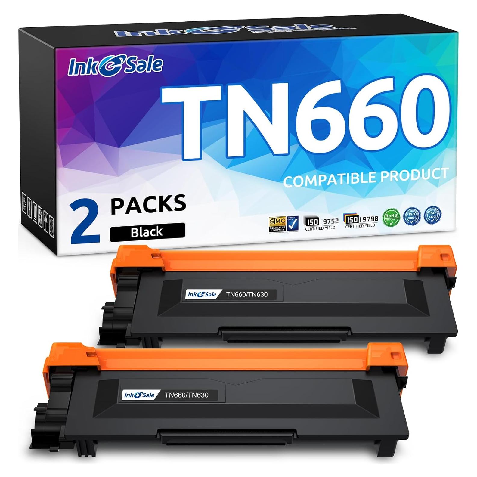 Cartucho de Tóner Negro INK E-SALE TN660 TN630 - 2 Piezas