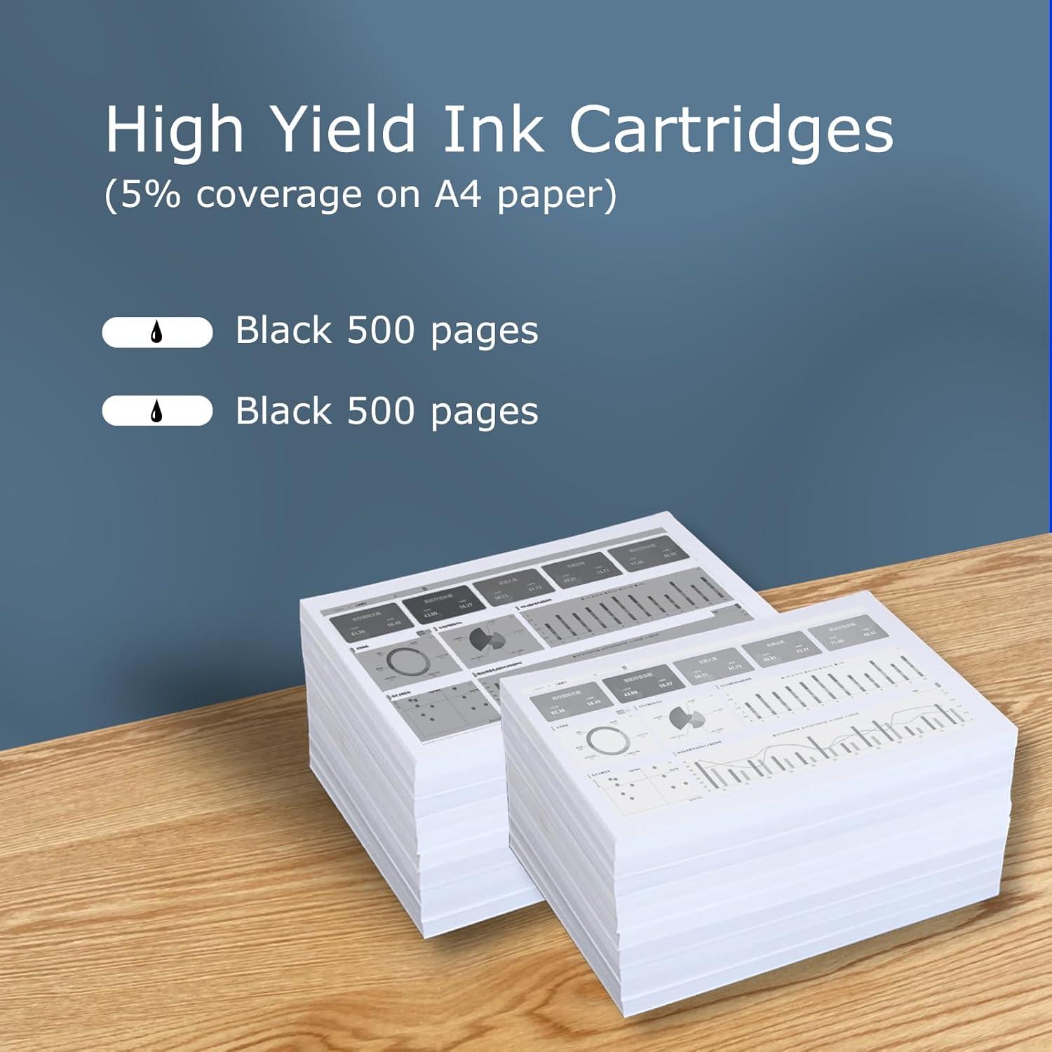 Cartuchos de tinta negra compatibles Brother LC401XL - Paquete de 2