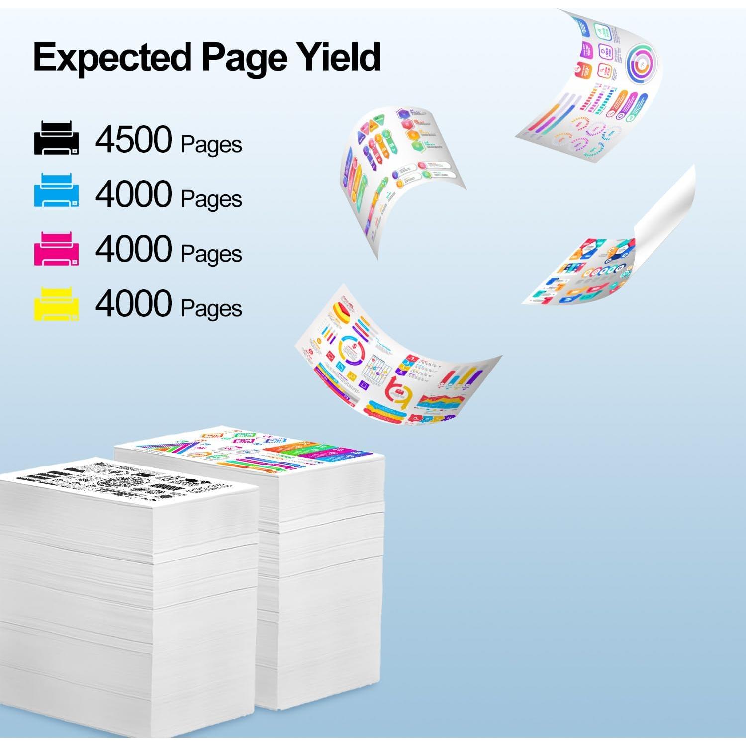 Cartuchos de Tóner Compatibles LEMERO UTRUST TN433 Paquete de 4