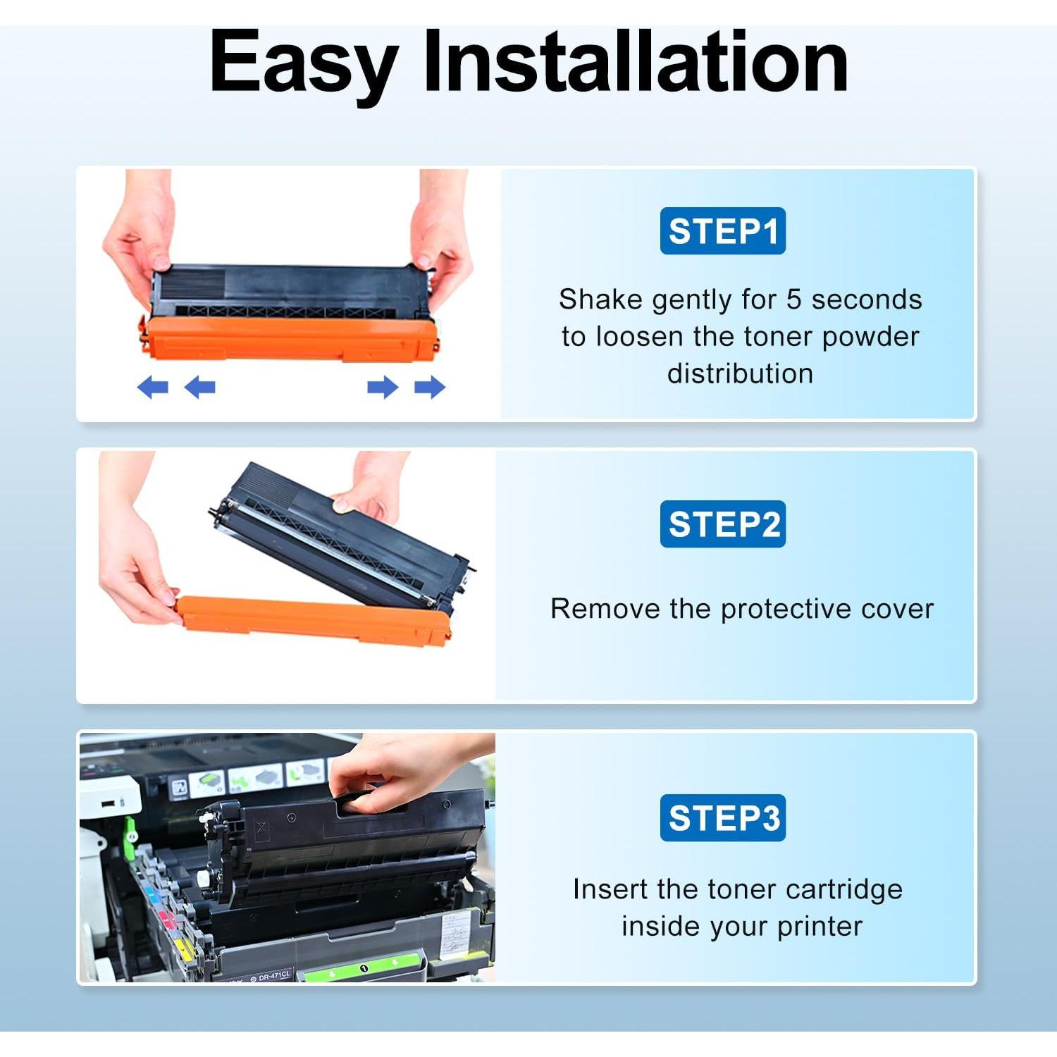 Cartuchos de Tóner Compatibles LEMERO UTRUST TN433 Paquete de 4