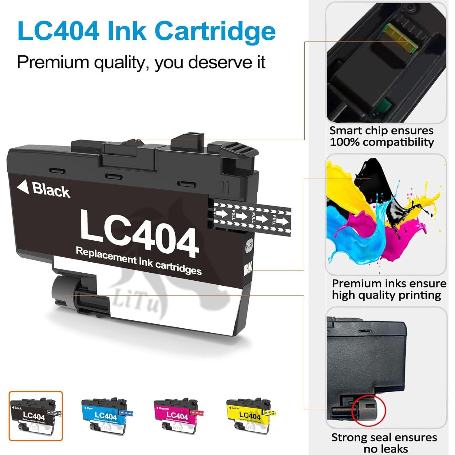 Cartuchos de tinta Magenta compatibles Brother LC404M - 2 unidades