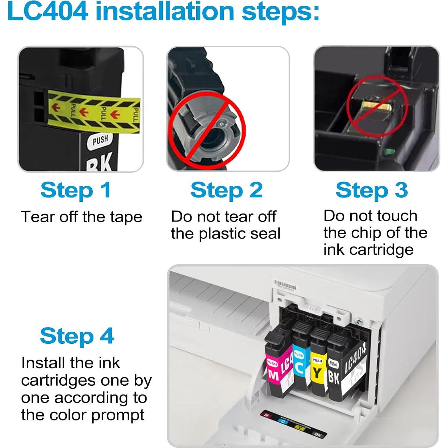 Cartuchos de tinta Magenta compatibles Brother LC404M - 2 unidades