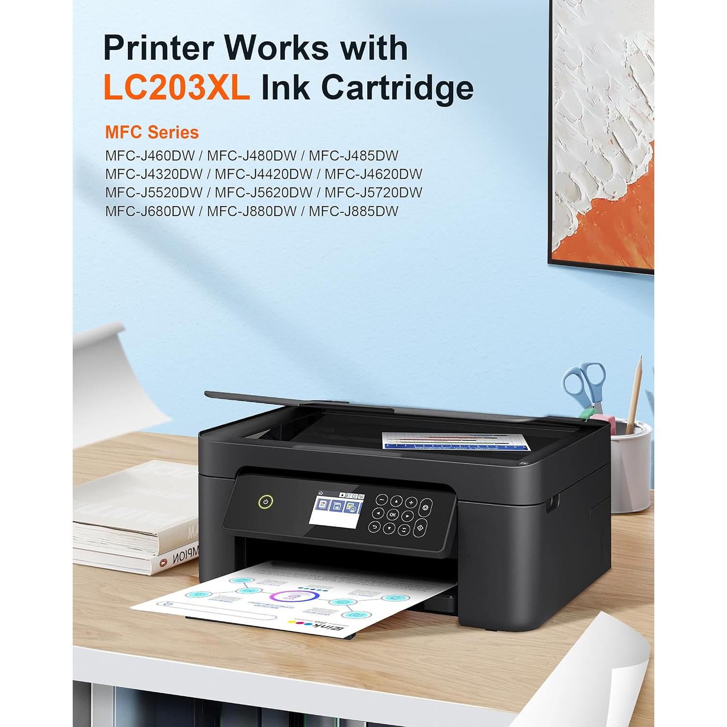 Cartuchos de tinta E-Z Ink Pro LC203 para Brother - 5 Piezas