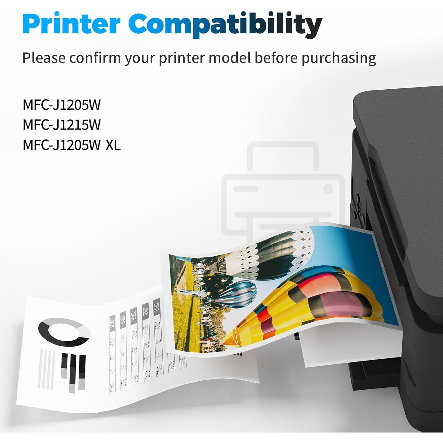 LC404 Ink Cartridges Replacement for Brother Ink Cartridges LC404 LC-404 LC404XL Compatible with Brother MFC-J1205W MFC-J1215W MFC-J1205W XL Printer (4 Pack, Black Cyan Magenta Yellow)