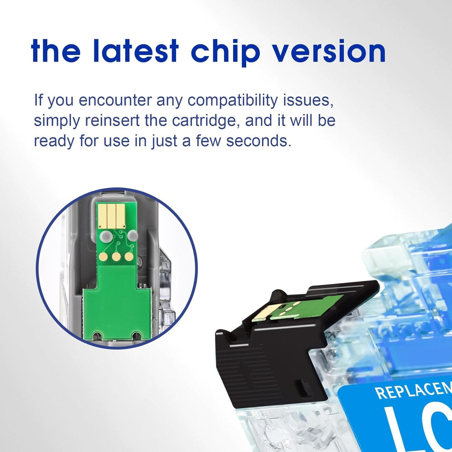 Clorisun LC401XL Ink Cartridges for Brother Printer Black Compatible for Brother MFC-J1010DW Ink Cartridges LC401 Replacement MFC-J1010DW J1170DW J1012DW DCP-J1800DW J1140DW J1050DW(2 BK