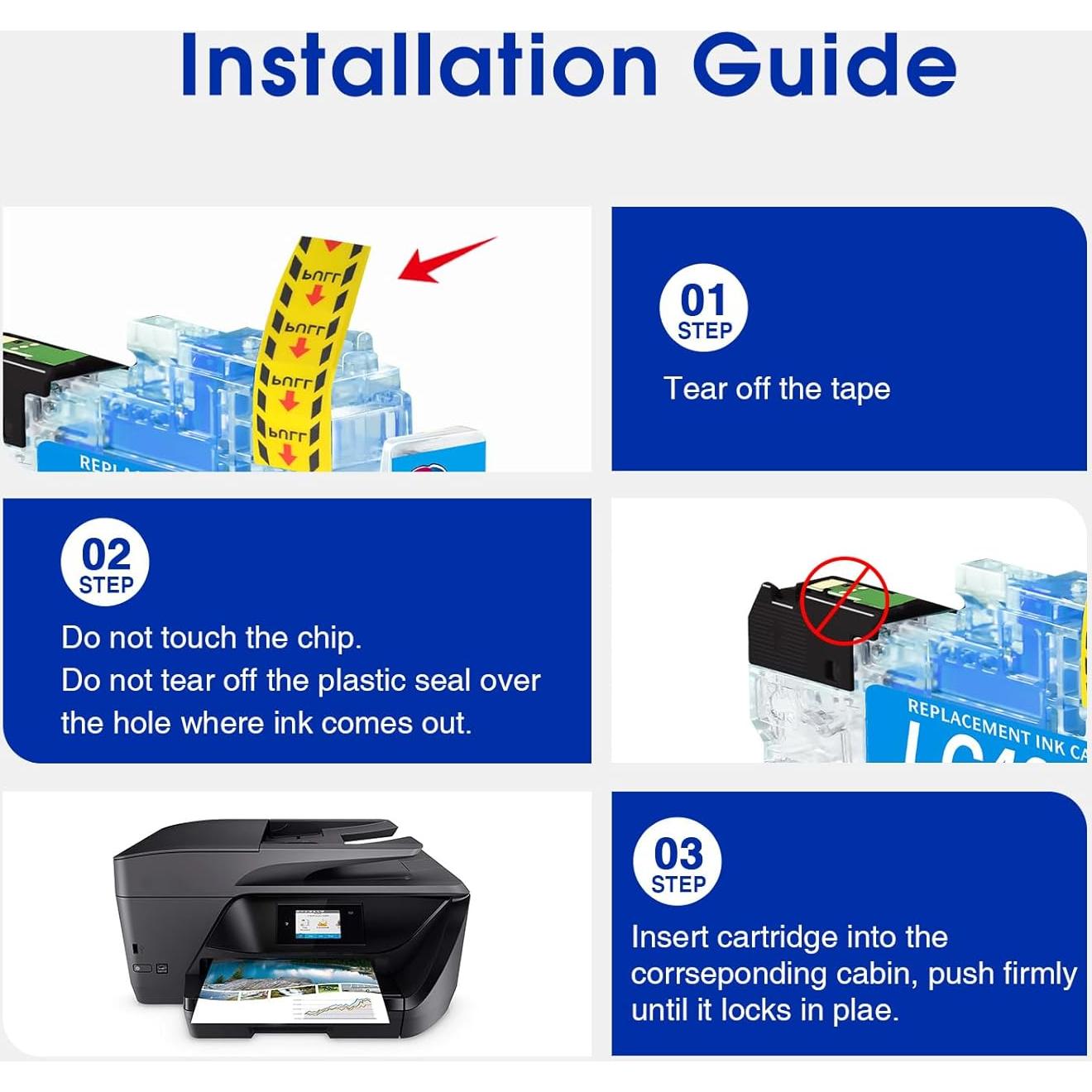 Clorisun LC401XL Ink Cartridges for Brother Printer Black Compatible for Brother MFC-J1010DW Ink Cartridges LC401 Replacement MFC-J1010DW J1170DW J1012DW DCP-J1800DW J1140DW J1050DW(2 BK