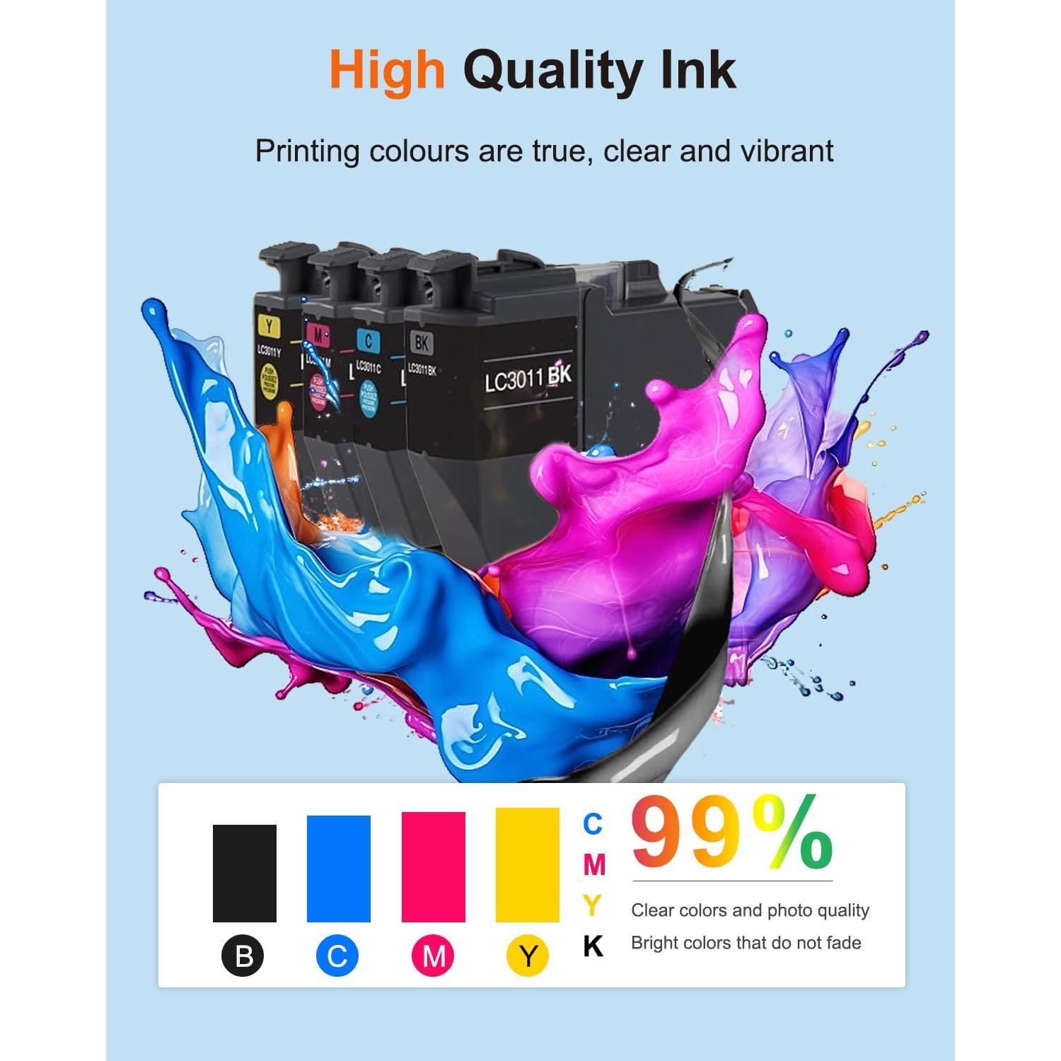 Cartuchos de Tinta MANNERES LC3011XL Paquete de 4 Alto Rendimiento