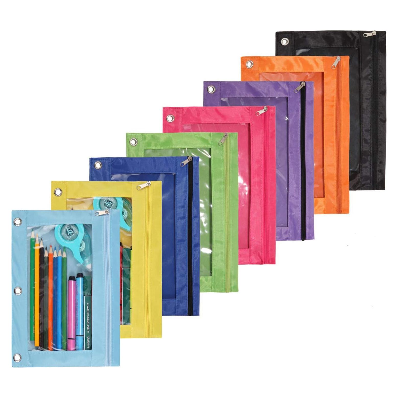 Funda de Lápiz SdeFe 3 Anillos Multicolor 8 Paquete