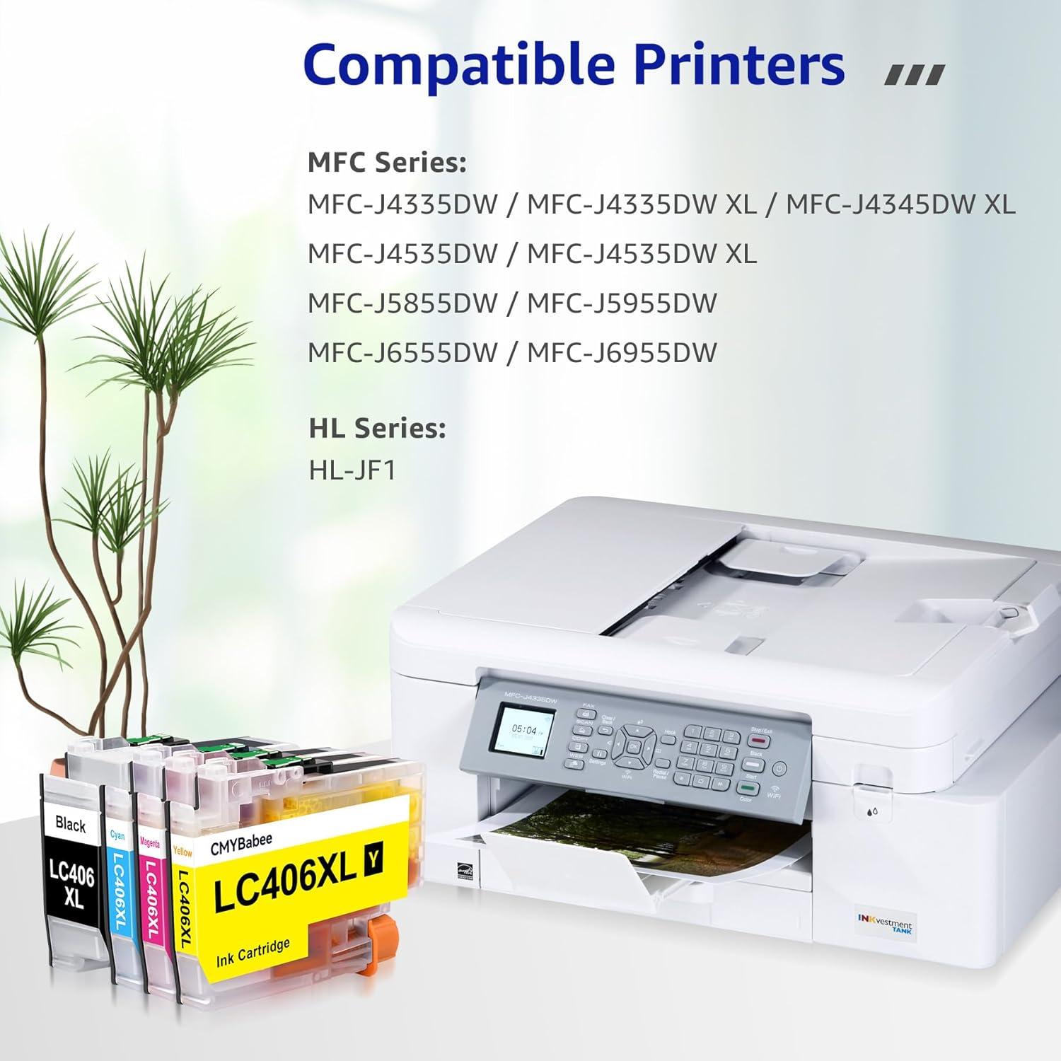 Cartuchos de tinta compatibles CMYBabee LC406XL para Brother