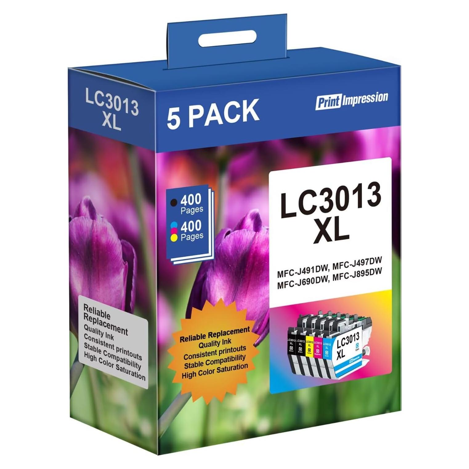 Cartuchos de tinta Brother LC3013 BK/C/M/Y 5-Pack PrintImpression