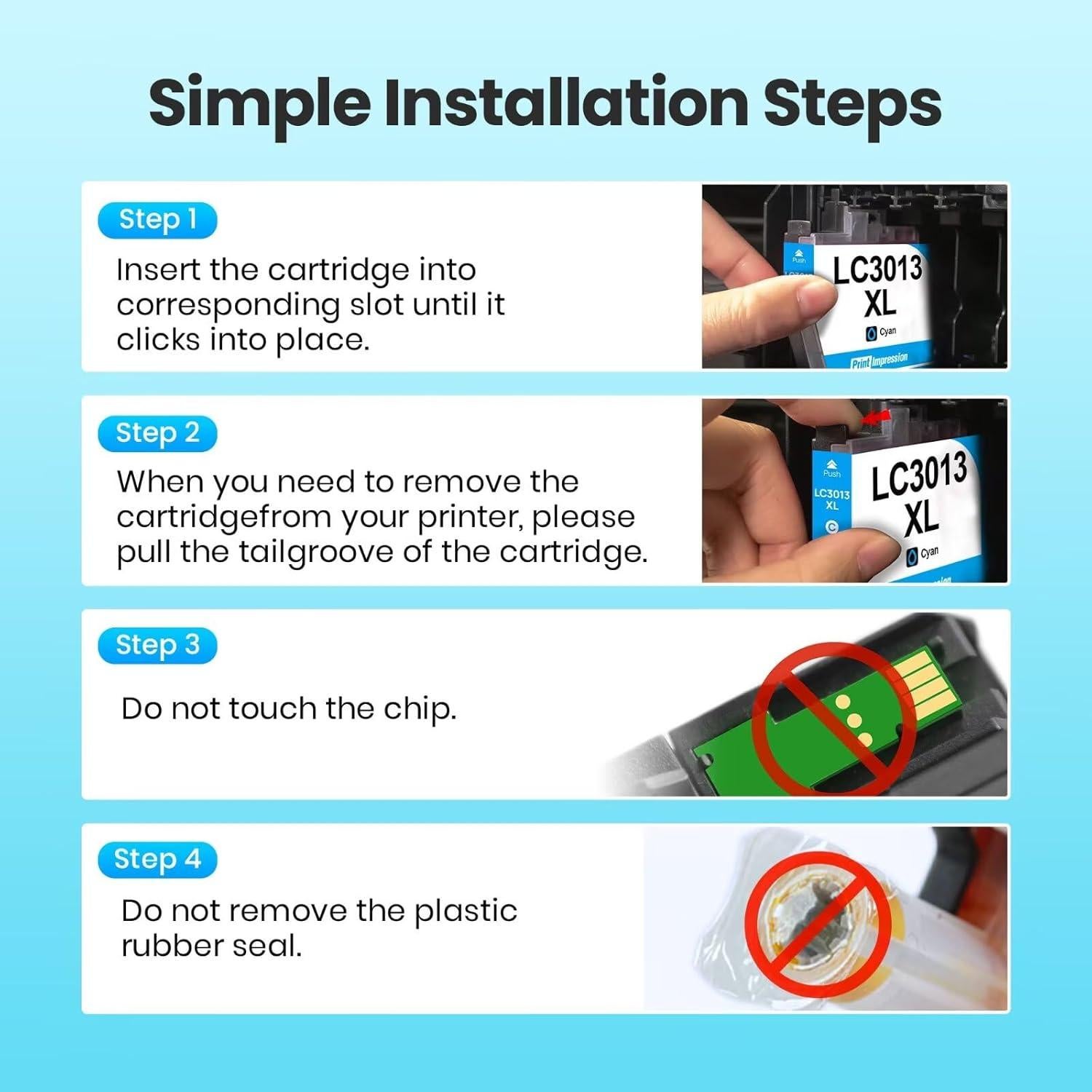 Cartuchos de tinta Brother LC3013 BK/C/M/Y 5-Pack PrintImpression