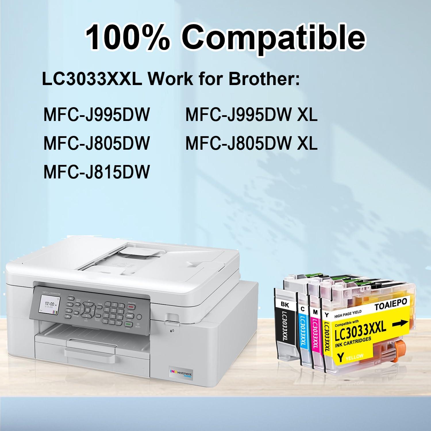 Cartuchos de tinta TOAIEPO LC3033XXL compatibles Brother