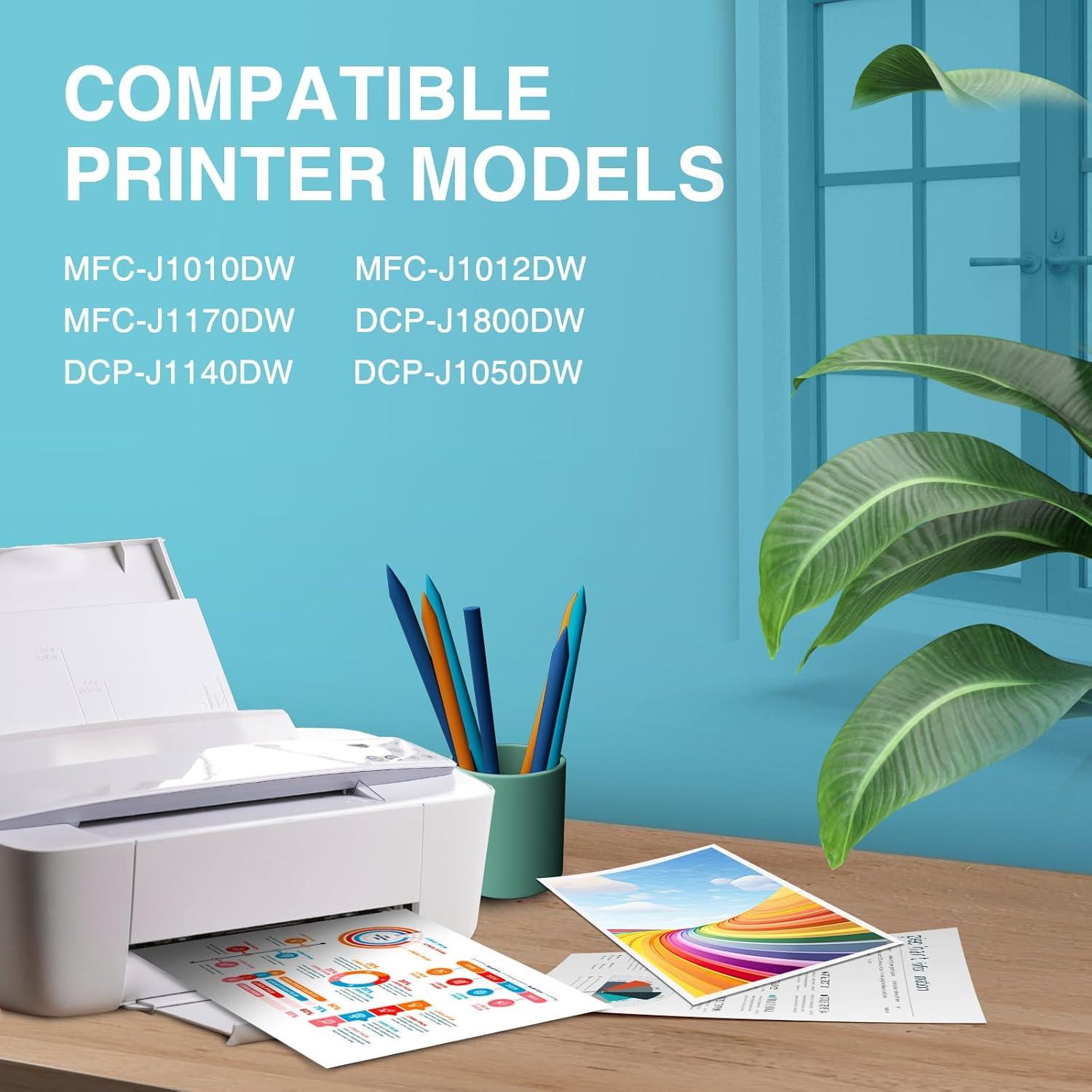 Cartuchos de tinta Paeolos LC401 para impresoras Brother - Paquete de 4