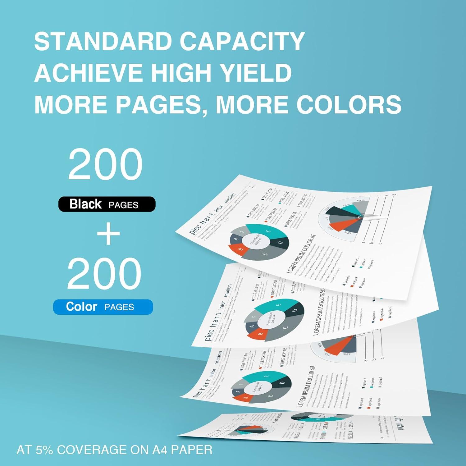 Cartuchos de tinta Paeolos LC401 para impresoras Brother - Paquete de 4