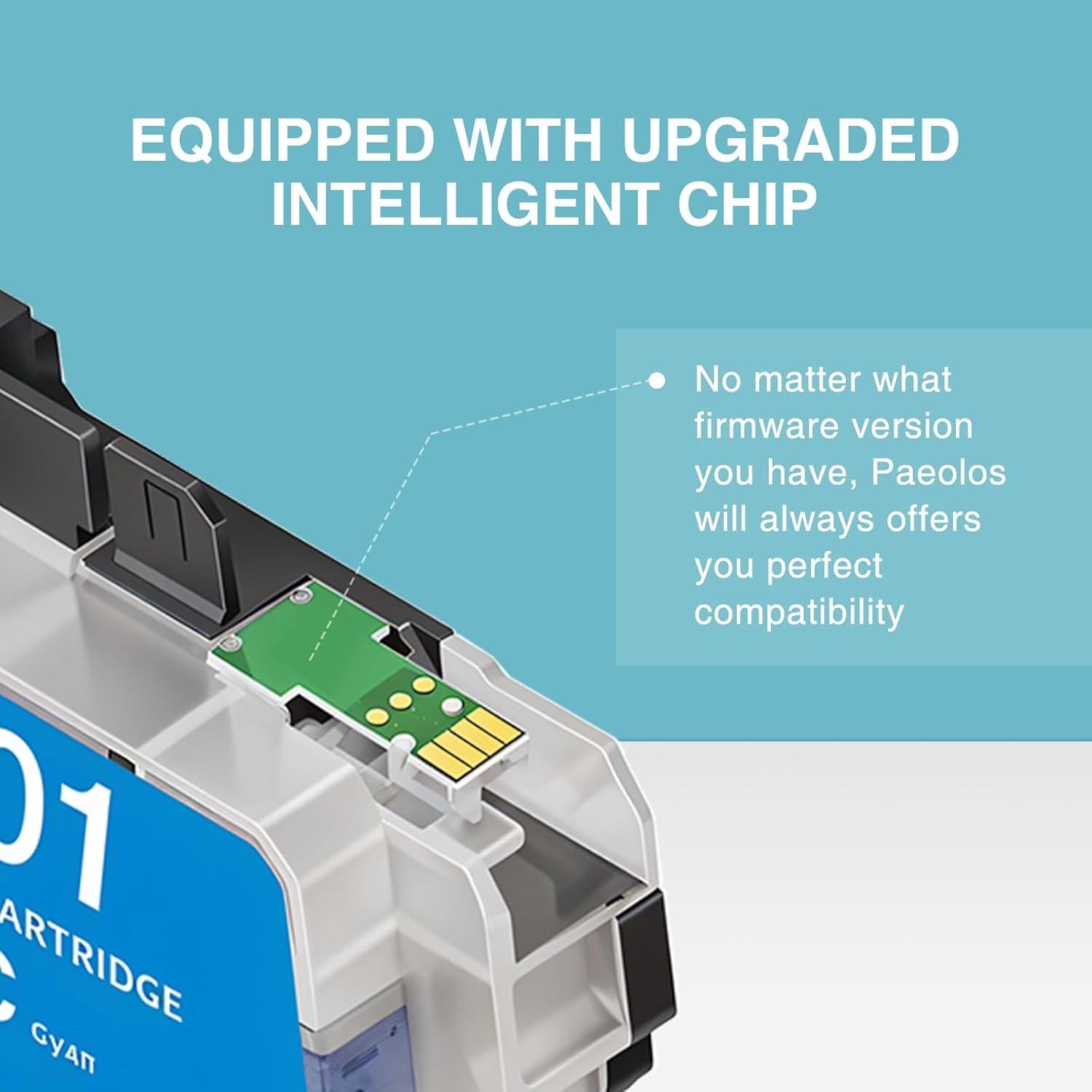 Cartuchos de tinta Paeolos LC401 para impresoras Brother - Paquete de 4