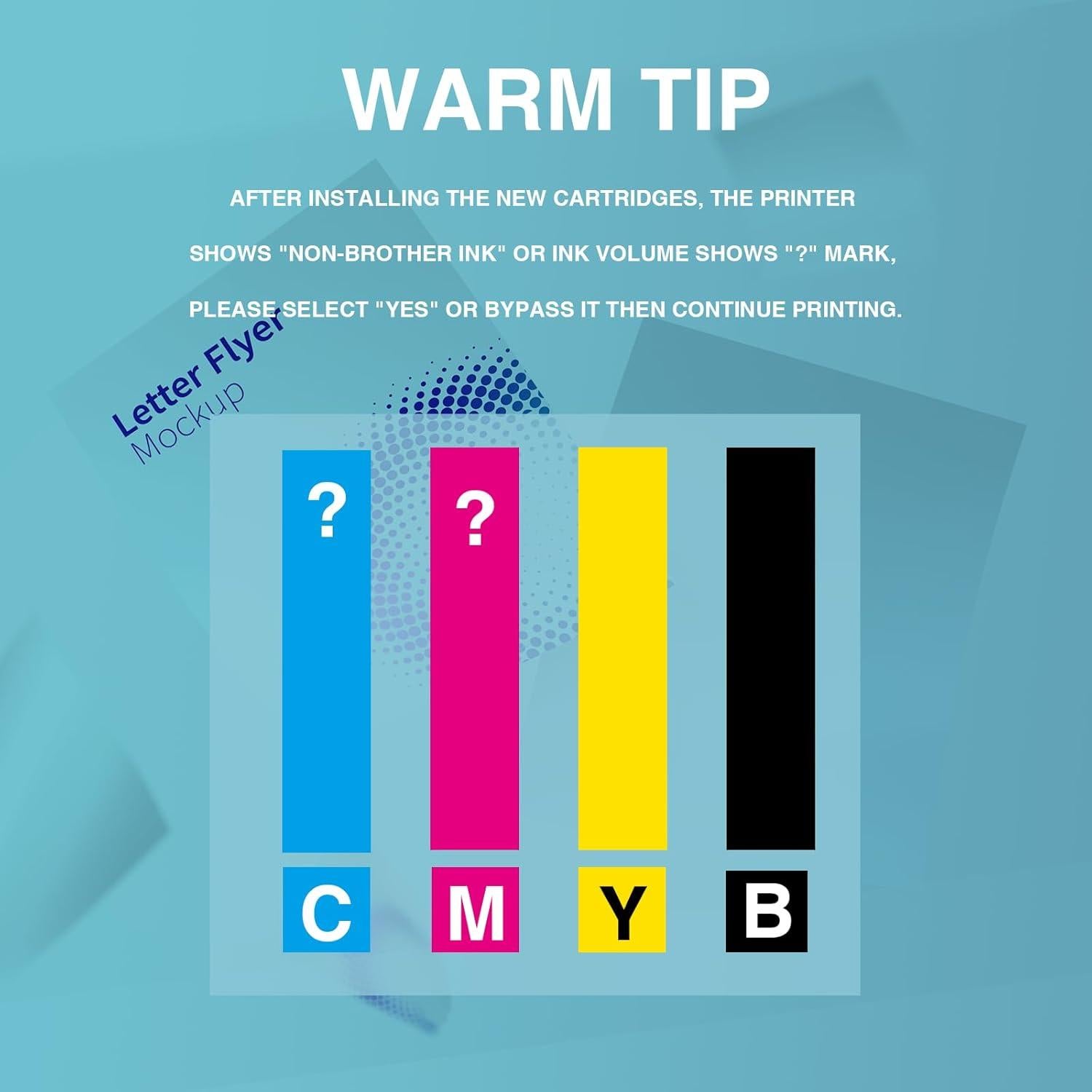 Cartuchos de tinta Paeolos LC401 para impresoras Brother - Paquete de 4