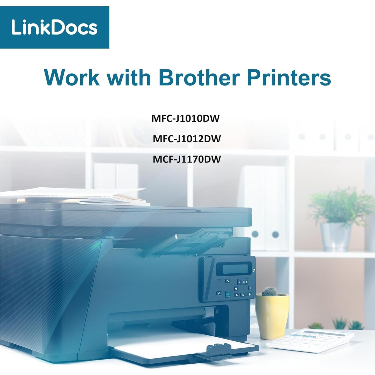 Cartuchos de tinta compatibles LinkDocs LC401XL para Brother 4 Pack