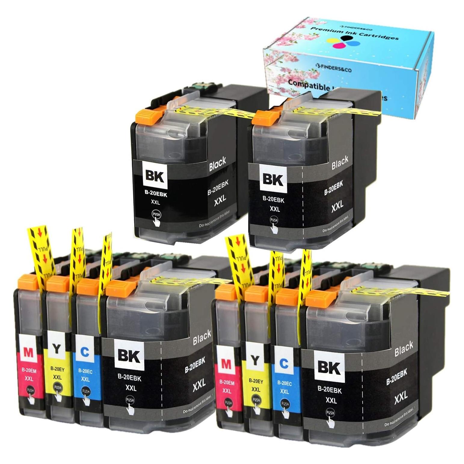 Cartuchos de Tinta LC20E XXL Compatibles Brother - Paquete de 10