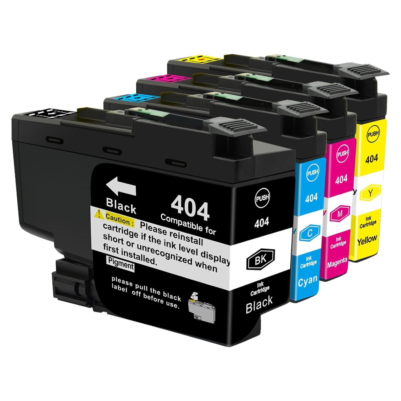 Cartuchos de tinta MOGUTOU LC404 compatibles para Brother - 4 Pack