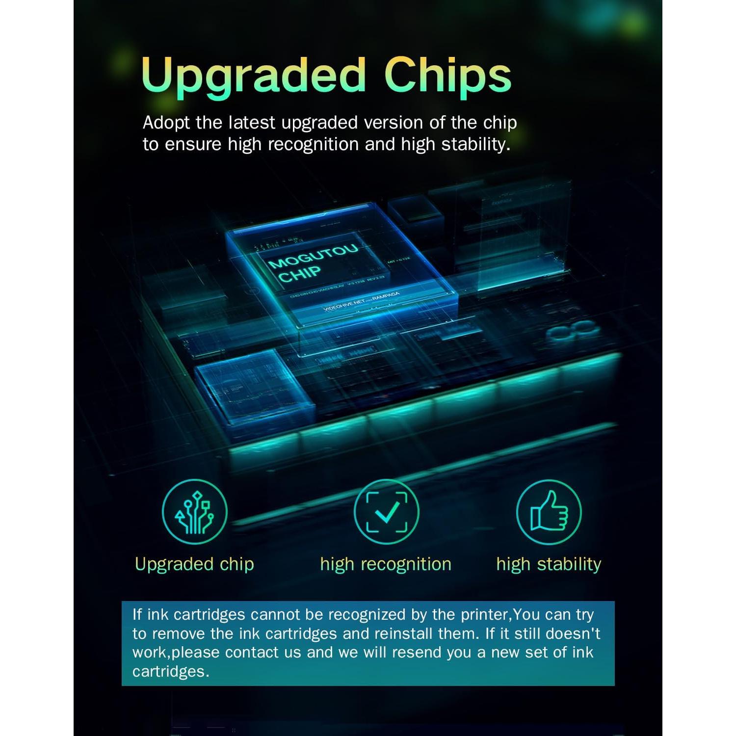 Cartuchos de tinta MOGUTOU LC404 compatibles para Brother - 4 Pack