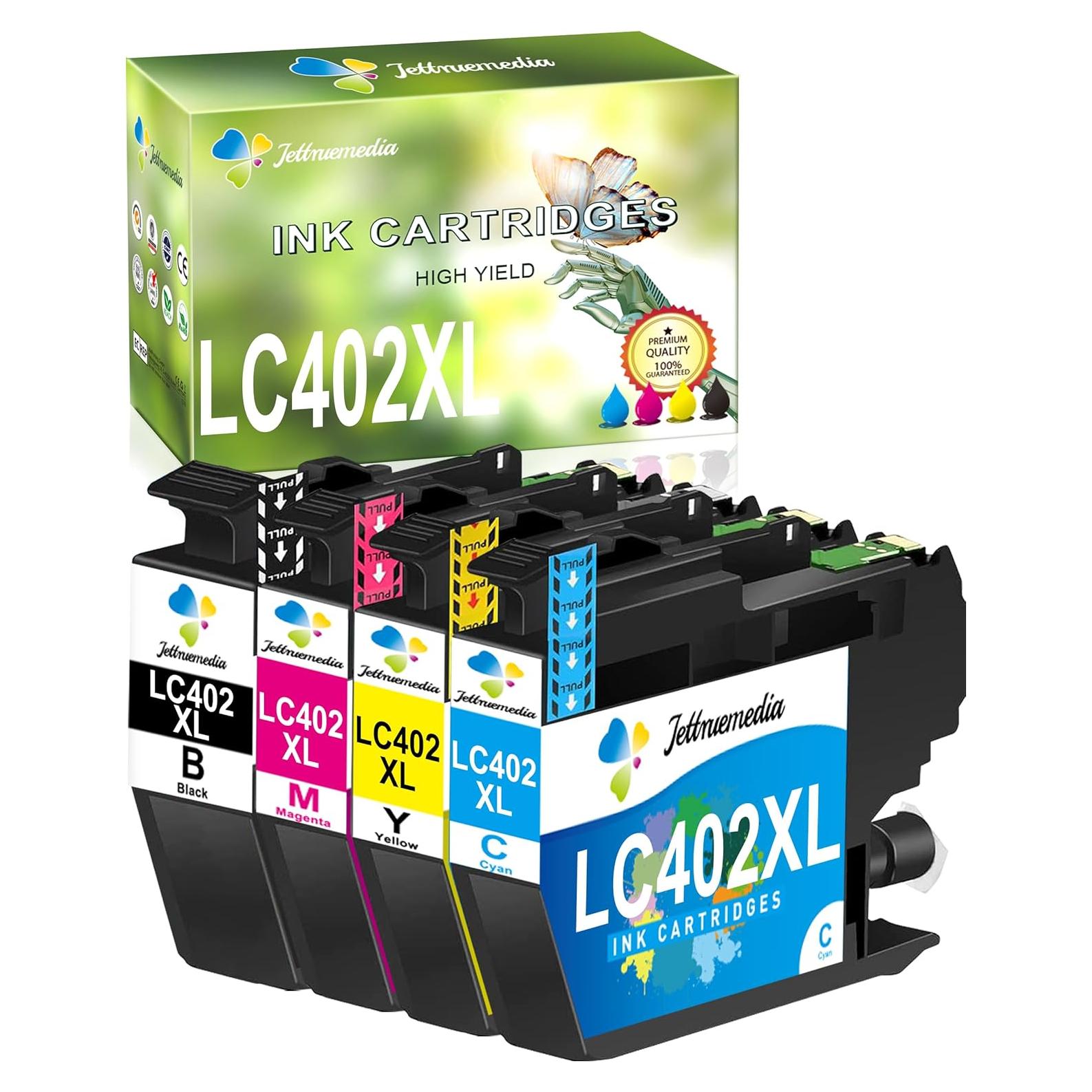 Cartuchos de tinta compatibles LC402XL Jettruemedia 4 colores
