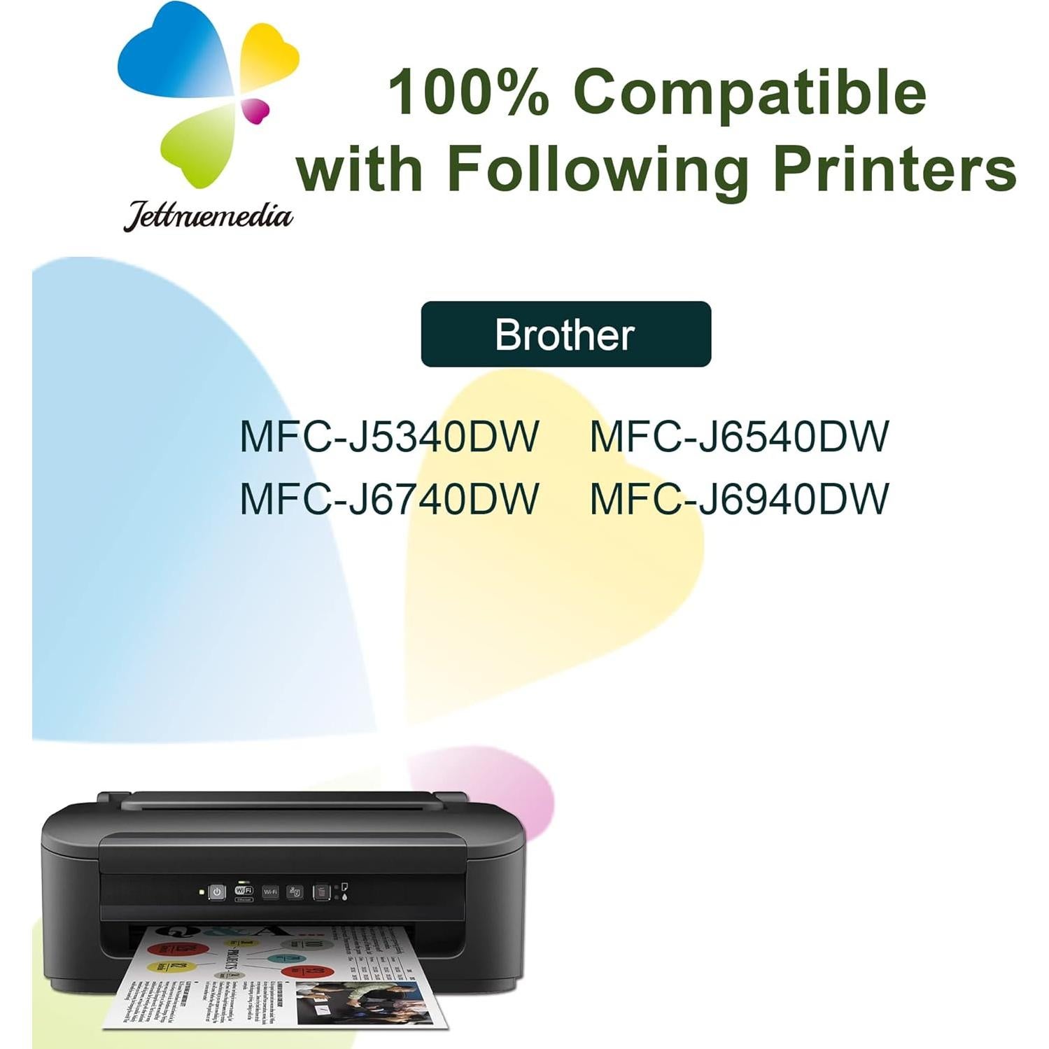 Cartuchos de tinta compatibles LC402XL Jettruemedia 4 colores