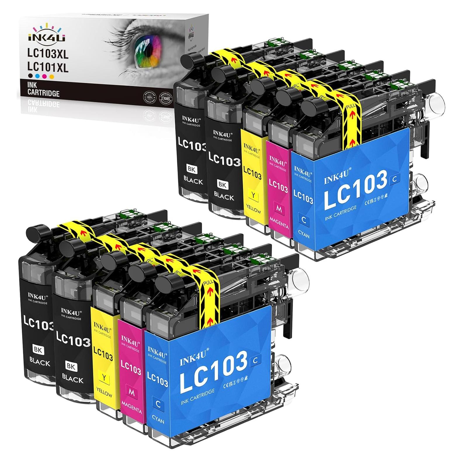 Cartuchos de tinta compatibles INK4U LC103 para Brother - 10 unidades
