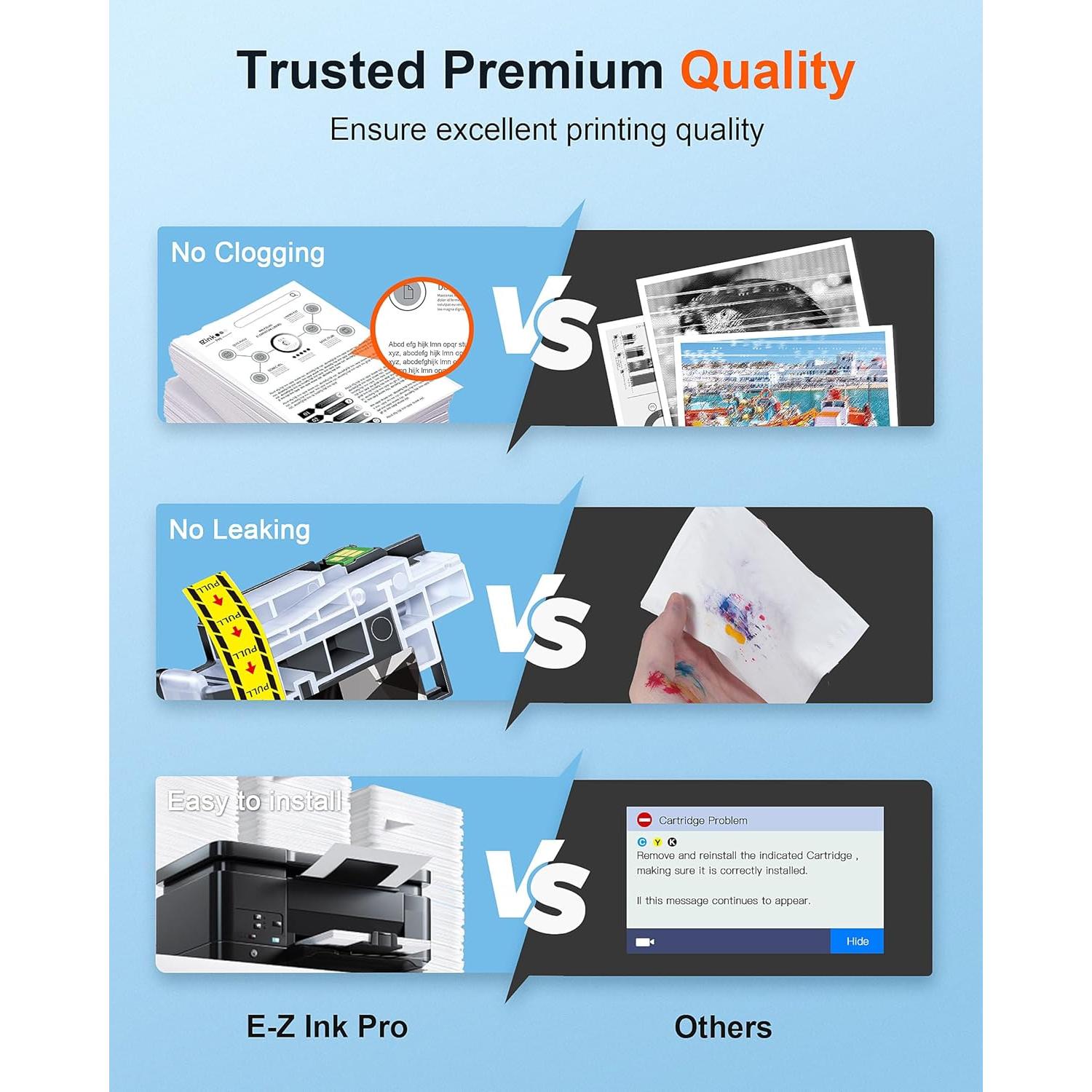 Cartucho de Tinta Negra E-Z Ink Pro LC203XL Compatible Brother - 3 Unidades