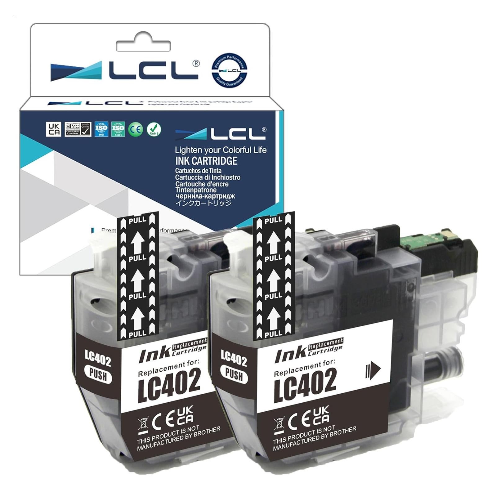 Cartucho de Tinta Negra LCL LC402 Compatible para Brother