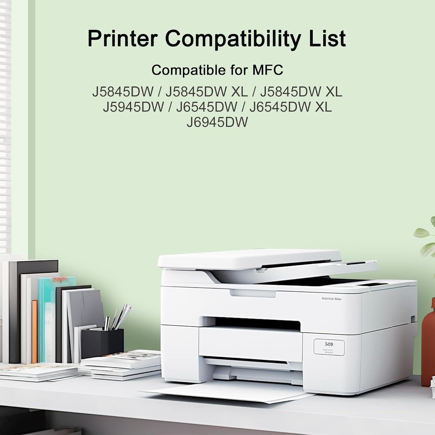 Cartuchos de Tinta Anemec LC3037XXL para Brother - Paquete de 5