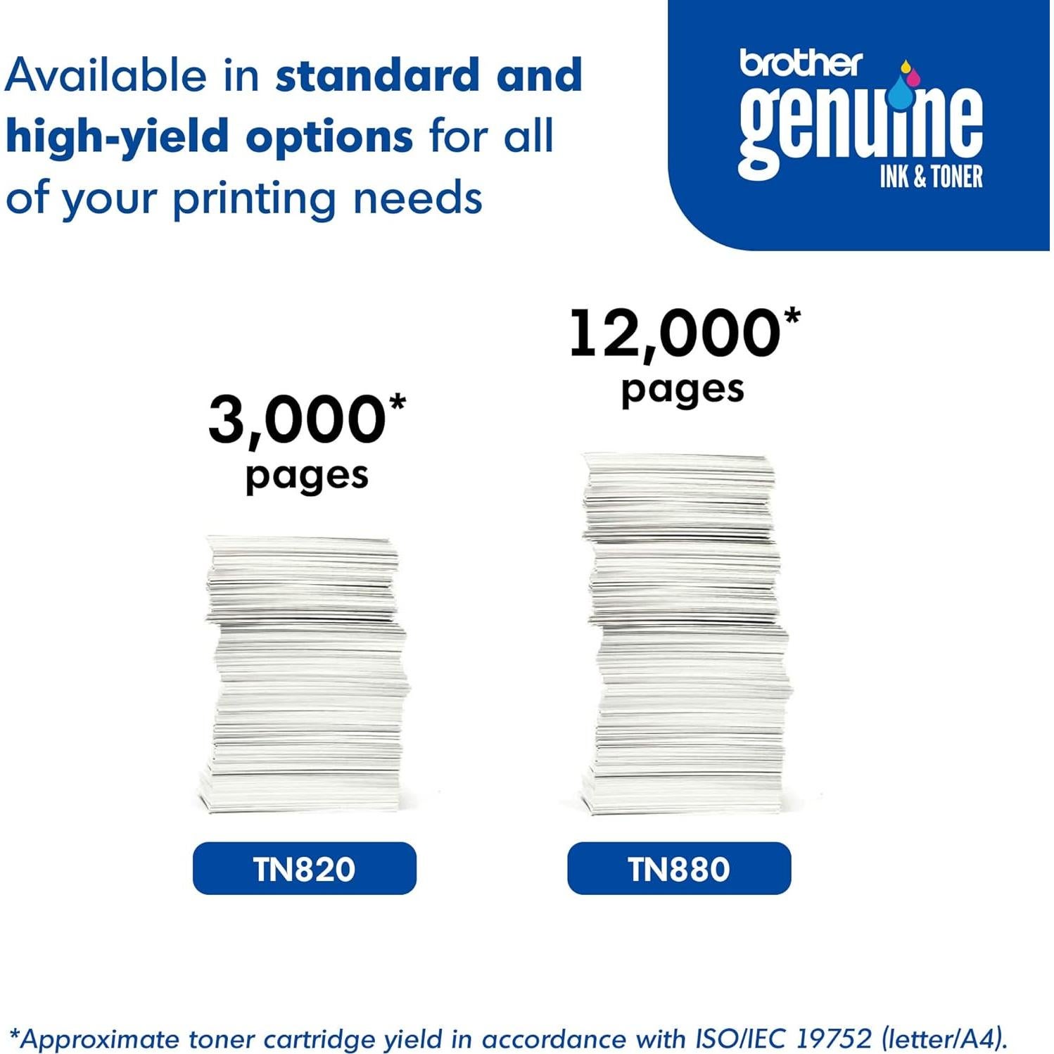 Cartucho de Tóner Brother TN-880 Negro Alta Capacidad 12000 Páginas