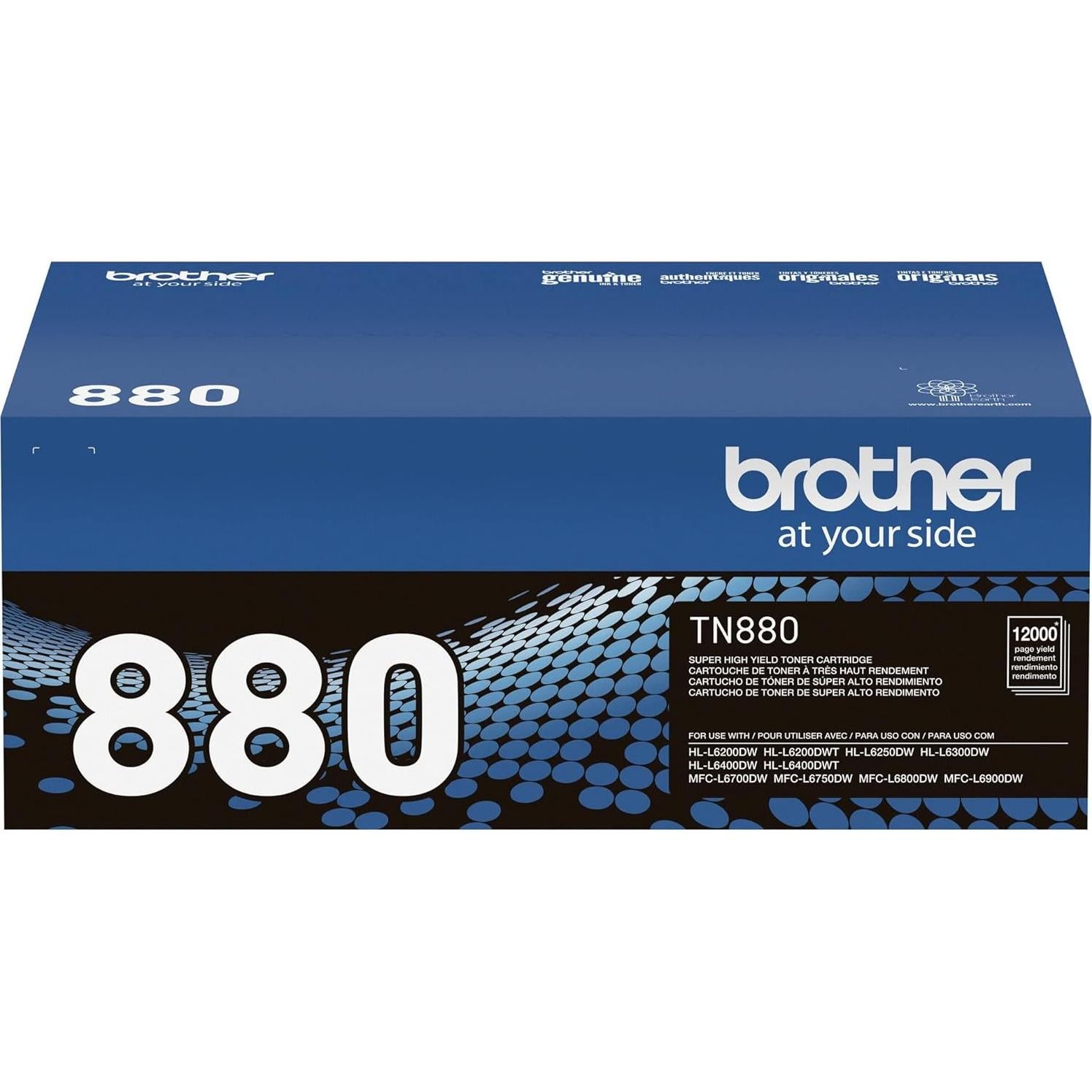 Cartucho de Tóner Brother TN-880 Negro Alta Capacidad 12000 Páginas