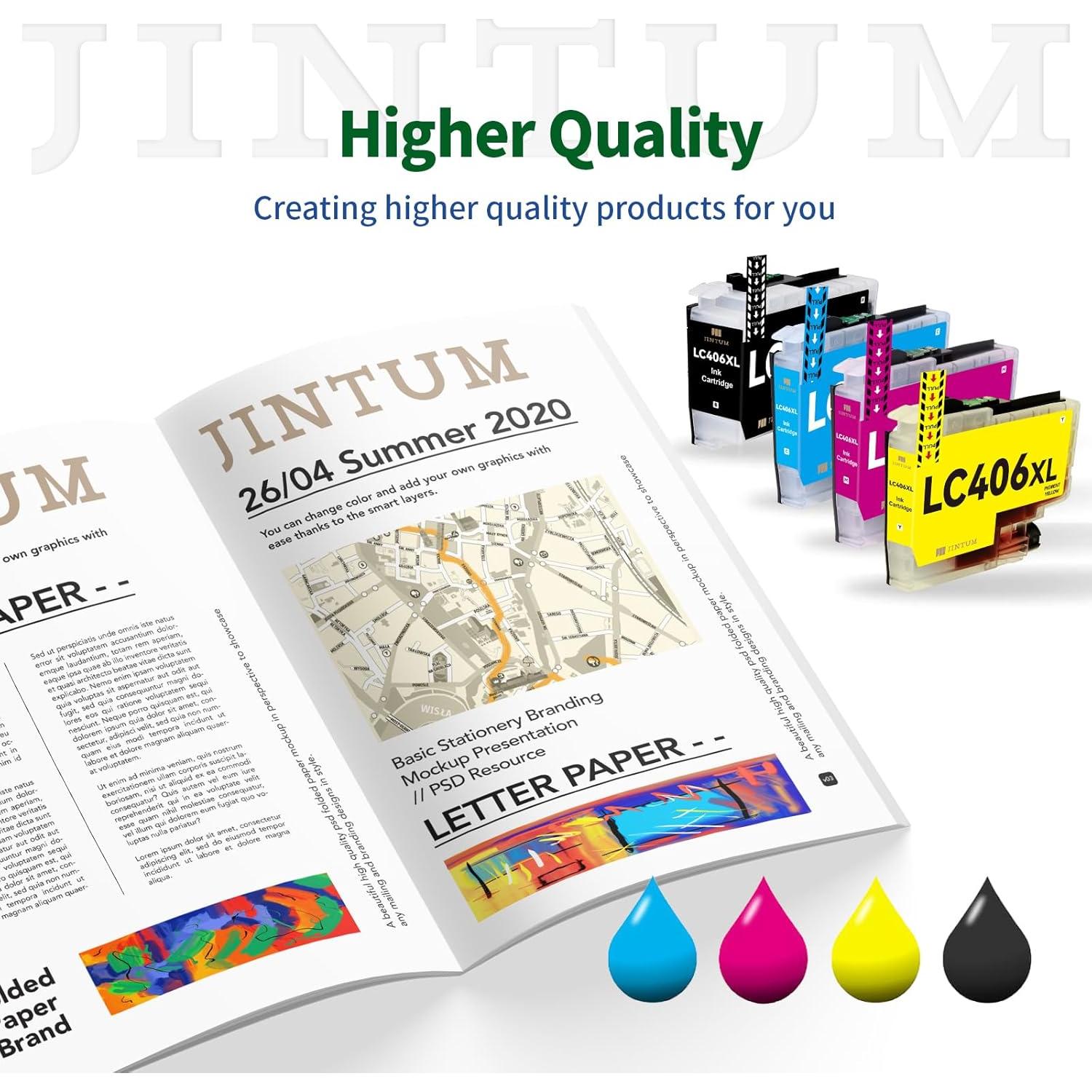 Cartuchos de tinta LC406XL JINTUM compatibles para Brother