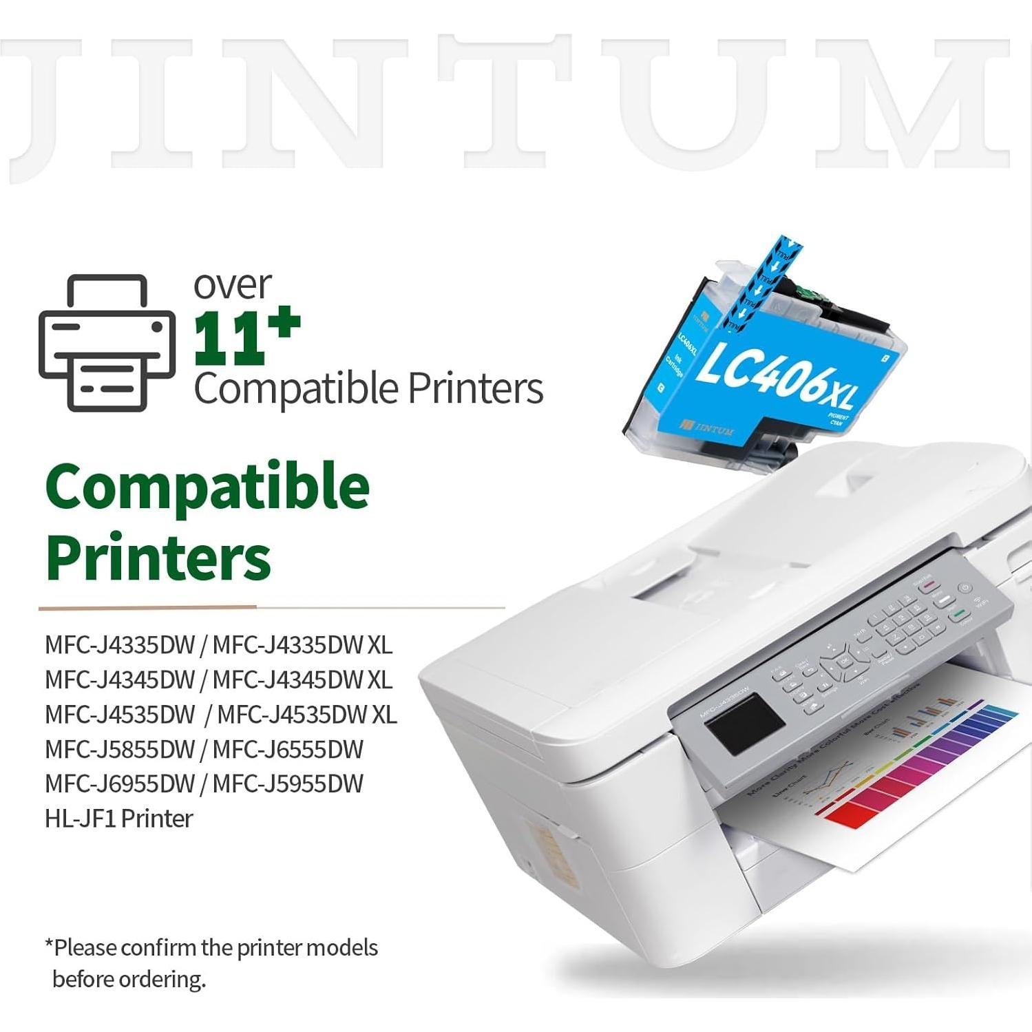 Cartuchos de tinta LC406XL JINTUM compatibles para Brother