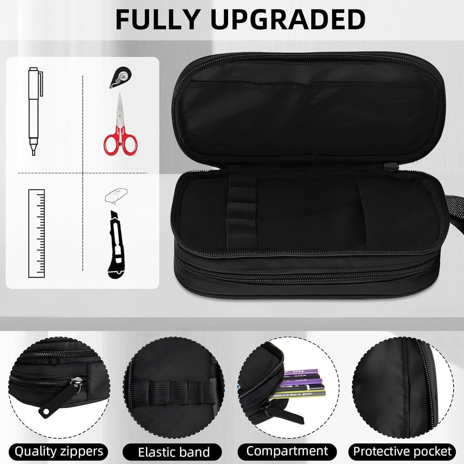 Estuche de Lápices JIRAIKEI Gris-Juego 2 Compartimentos